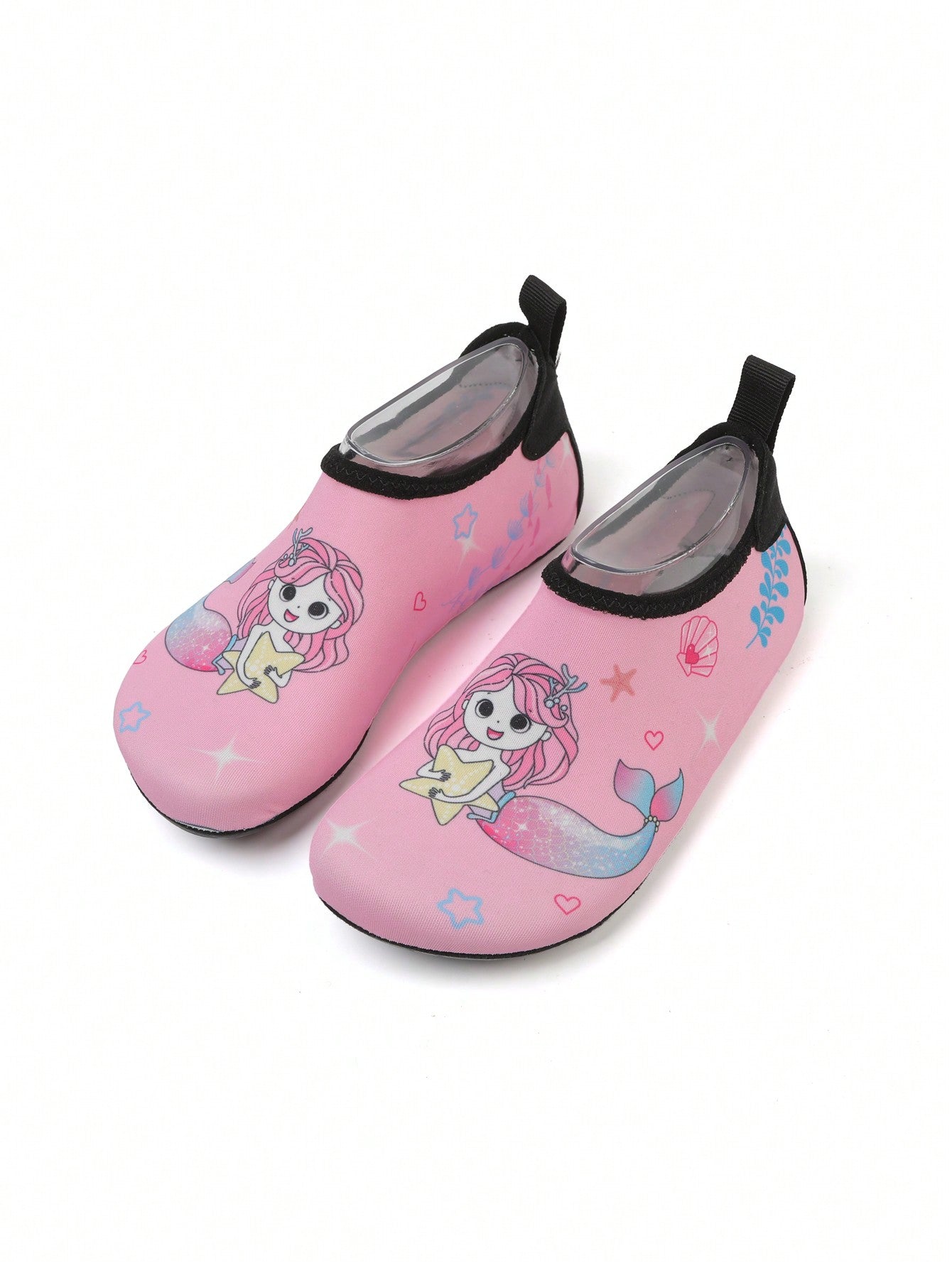 Girls Cartoon Pattern Round Toe Fabric Sporty Aqua Socks For Outdoor