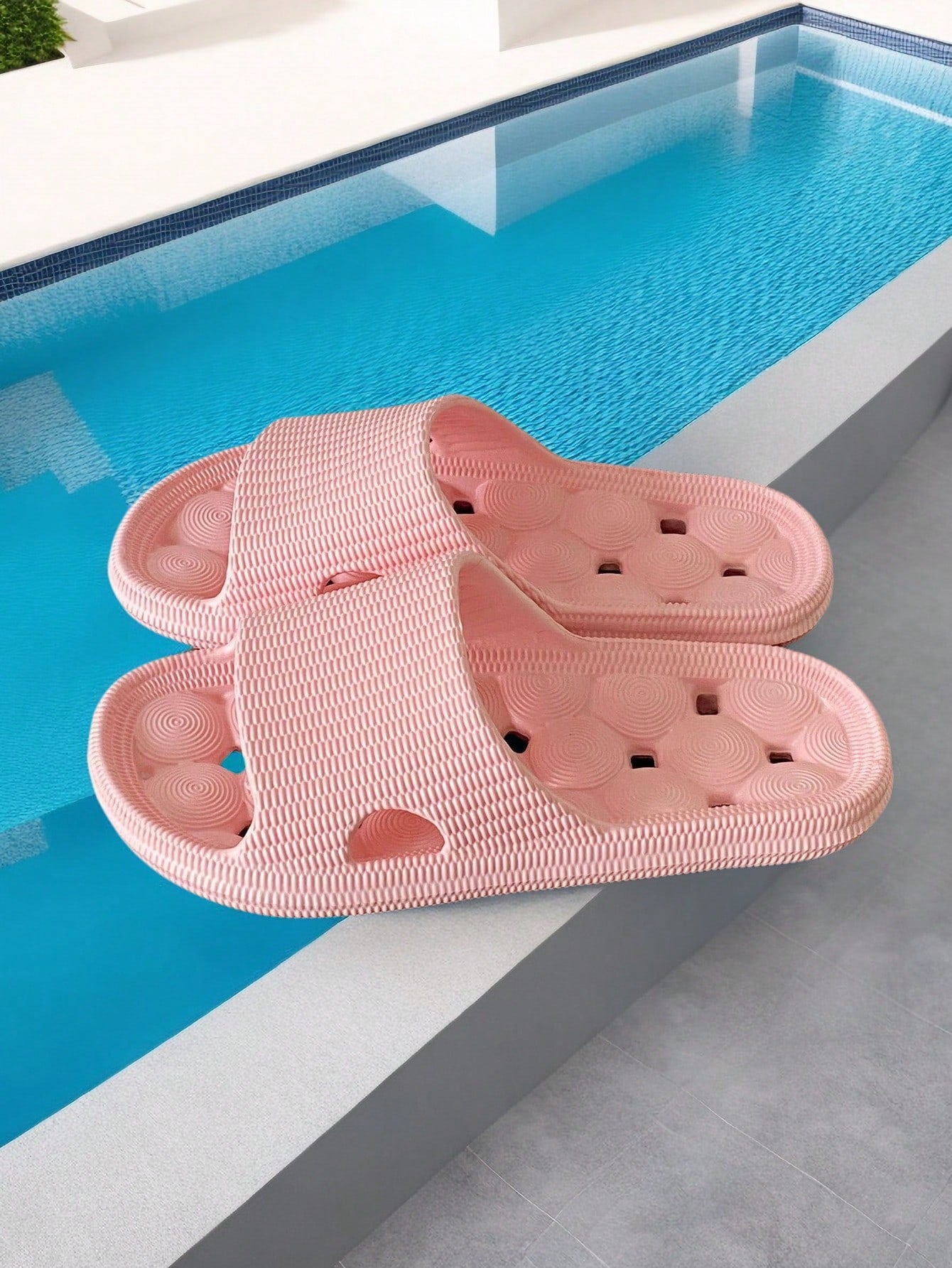 Unisex Summer Eva Shower Shoes With Holes For Drainage, Slip-Resistance, Quick-Drying, Lightweight, Antibacterial And Anti-Odor Functions, For Indoor, Bathroom, Swimming Pool, Beach, Vacation, Hotel, And More