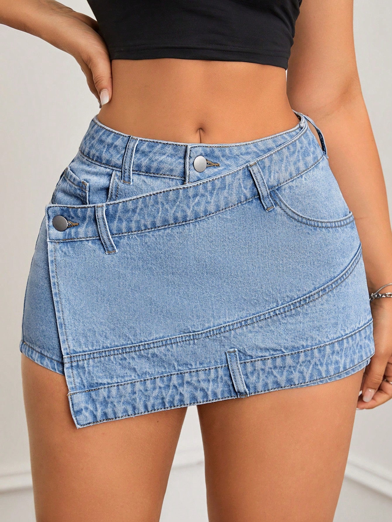 Women's Irregular Short Denim Skort