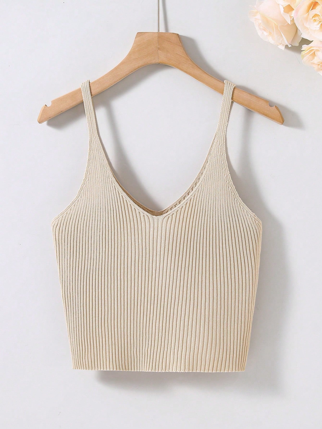 Teen Girl Sleevless Knitting Vest And Cropped Knitting Top, Simple Style