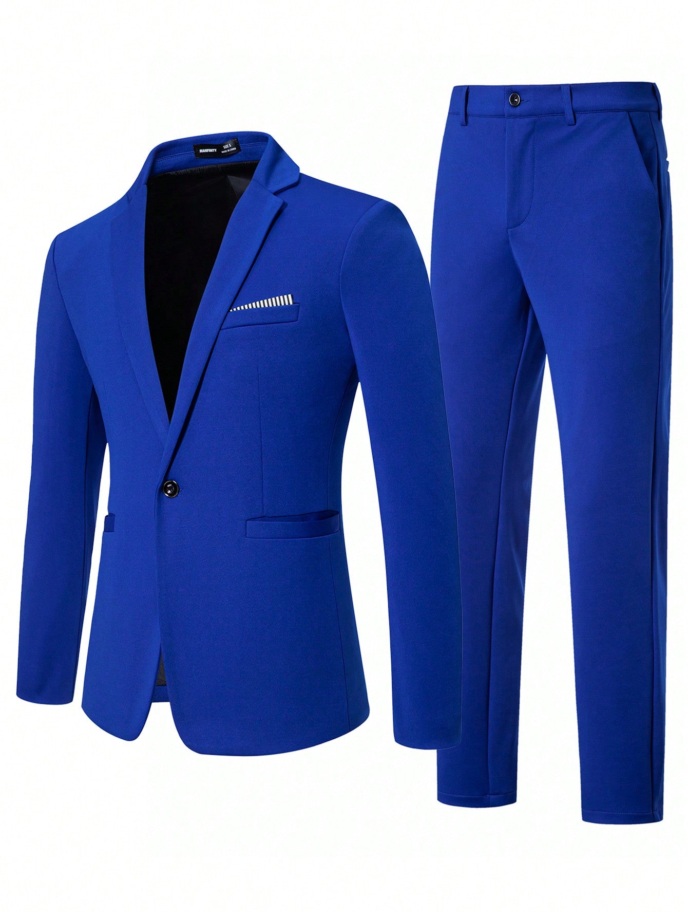 Men Single Button Blazer & Suit Pants