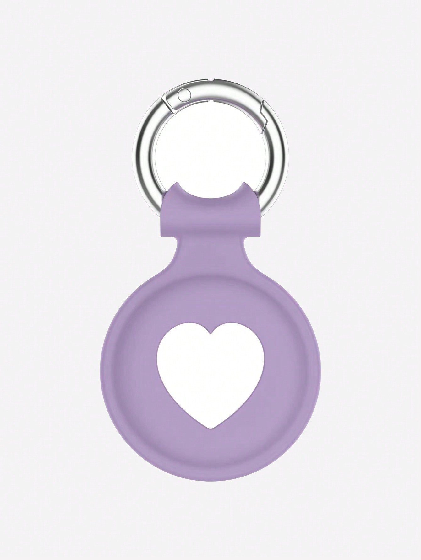 Heart Shaped Protective Silicone Cover With Anti-Lost Tracker And Soft Shell Compatible With Apple Airtag (Airtag Not Included)