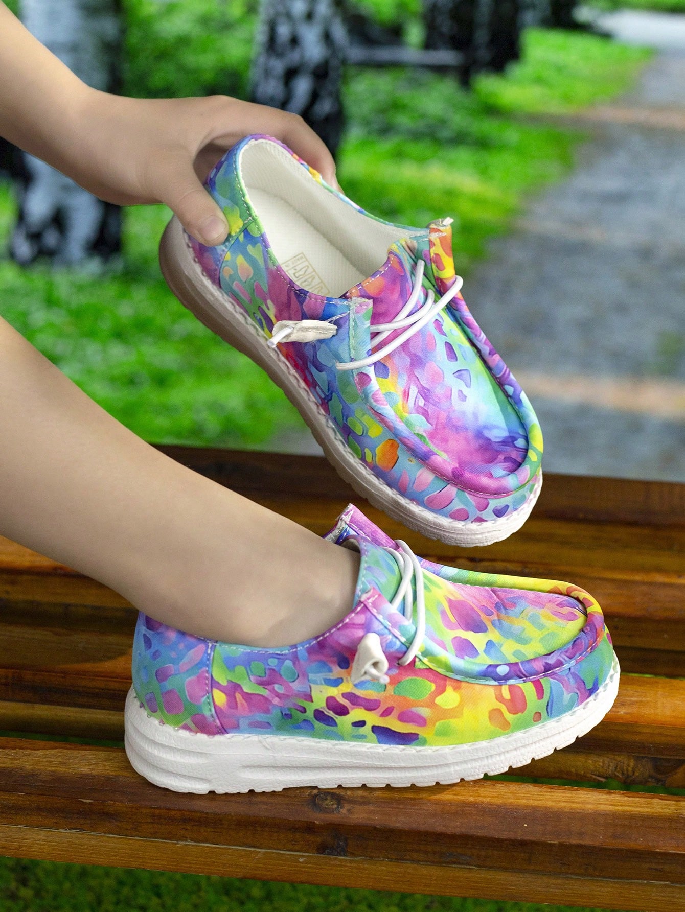 Children Outdoor Leisure Colorful Pattern Sports Shoes