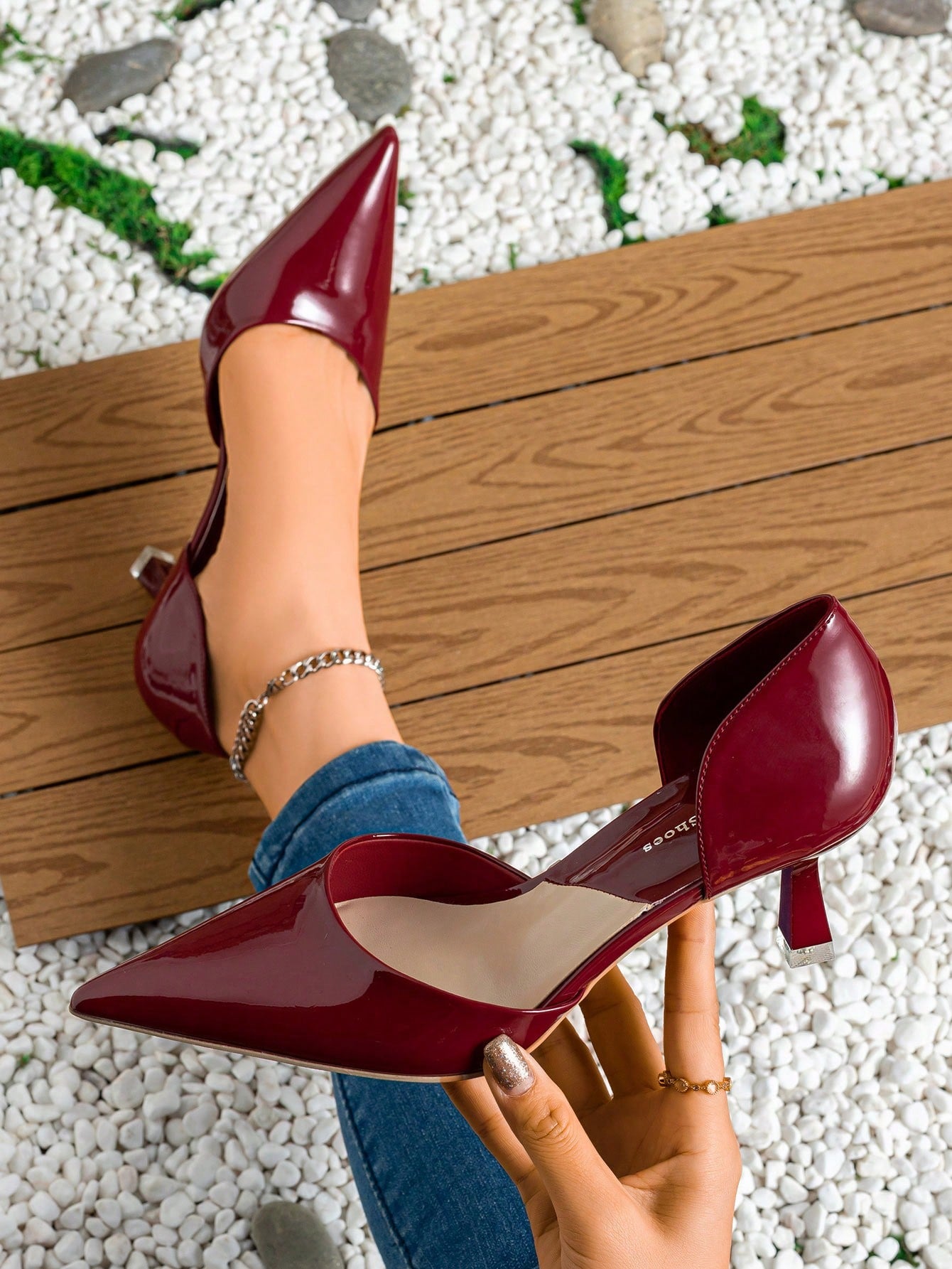 Women Point Toe Stiletto Heeled Court Pumps, Fashion Outdoor Pumps