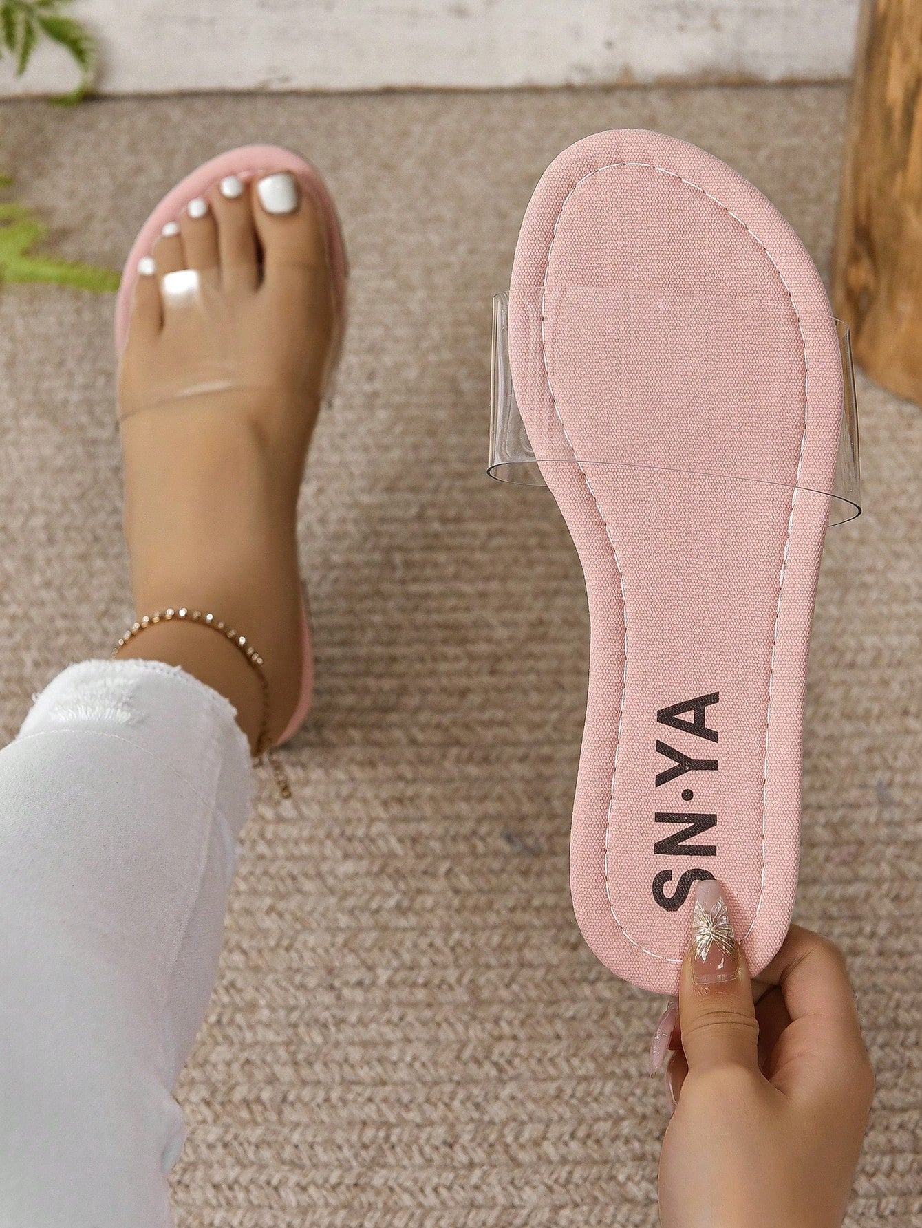 Women's Plus Size Summer Fashion Beach Sandals Leisure Vacation Slippers, Flat Heel