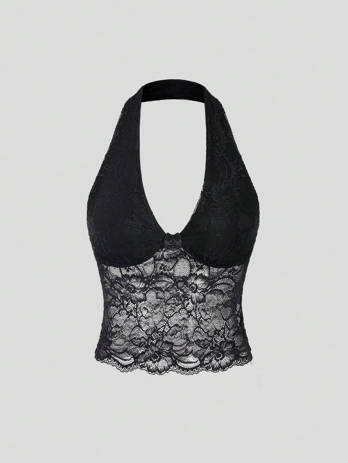 Lace Halter Neck Top