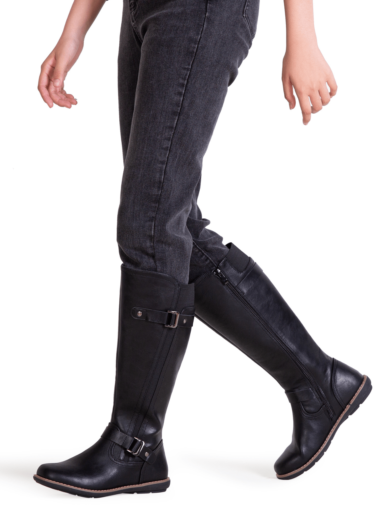 Women's 9656 Knee-High Boots Fashion Riding Boots With Buckle