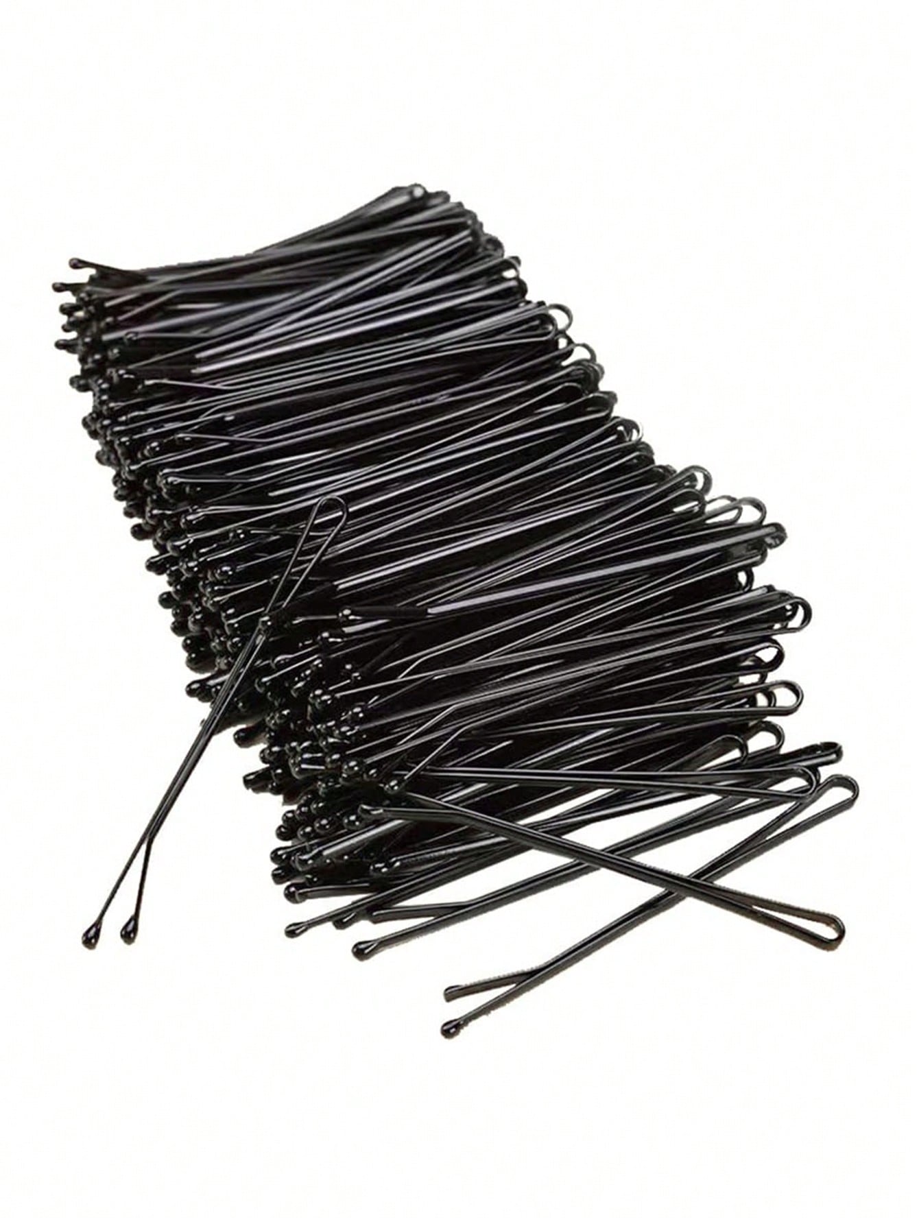 200pcs Women's Black Simple Solid Color Hairpins For Girls And Children's Hair Accessories Black Letter Hairpins Small Black Hairpins Hairpins Broken Hair Edge Clips Wavy Rigid Clips Women's Fixed Hairpins