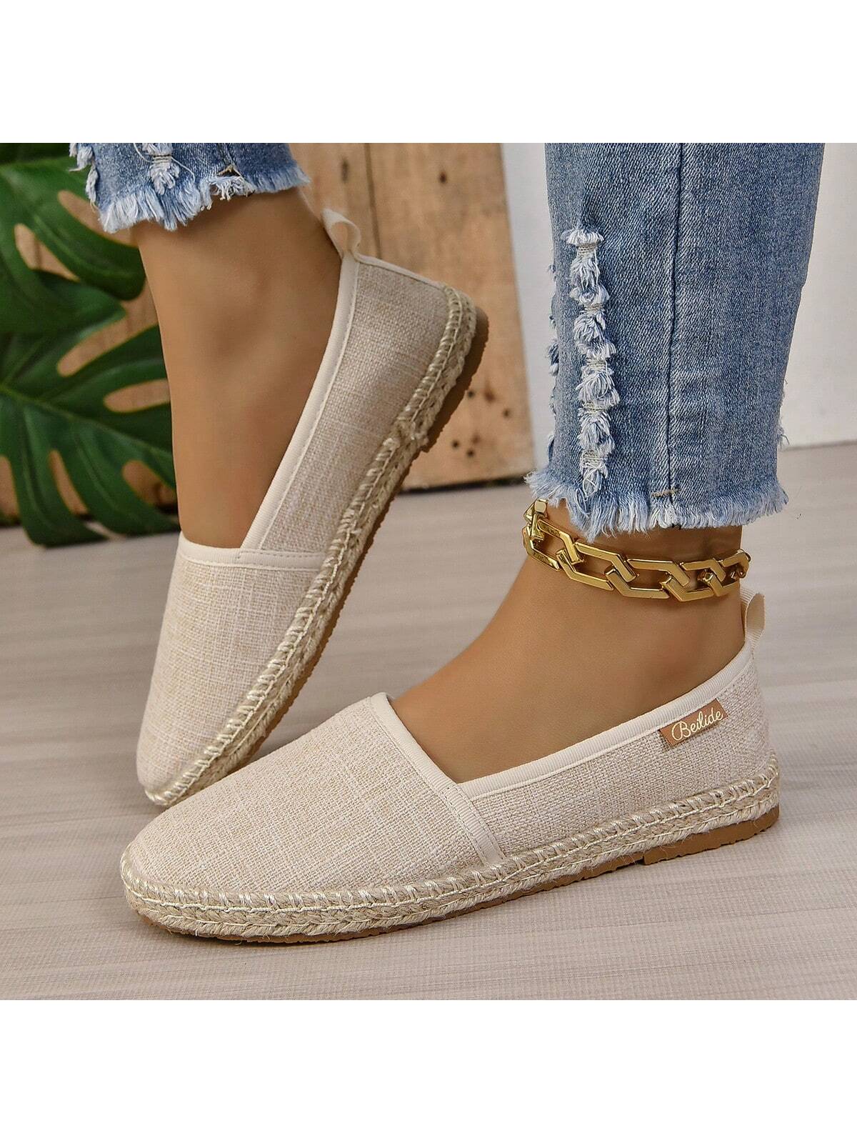 Original Breathable Fisherman Style Slip-On Women's Shoes, Soft Bottom With Rope Sole, Comfortable And Fashionable For All Seasons, Plus Size 43