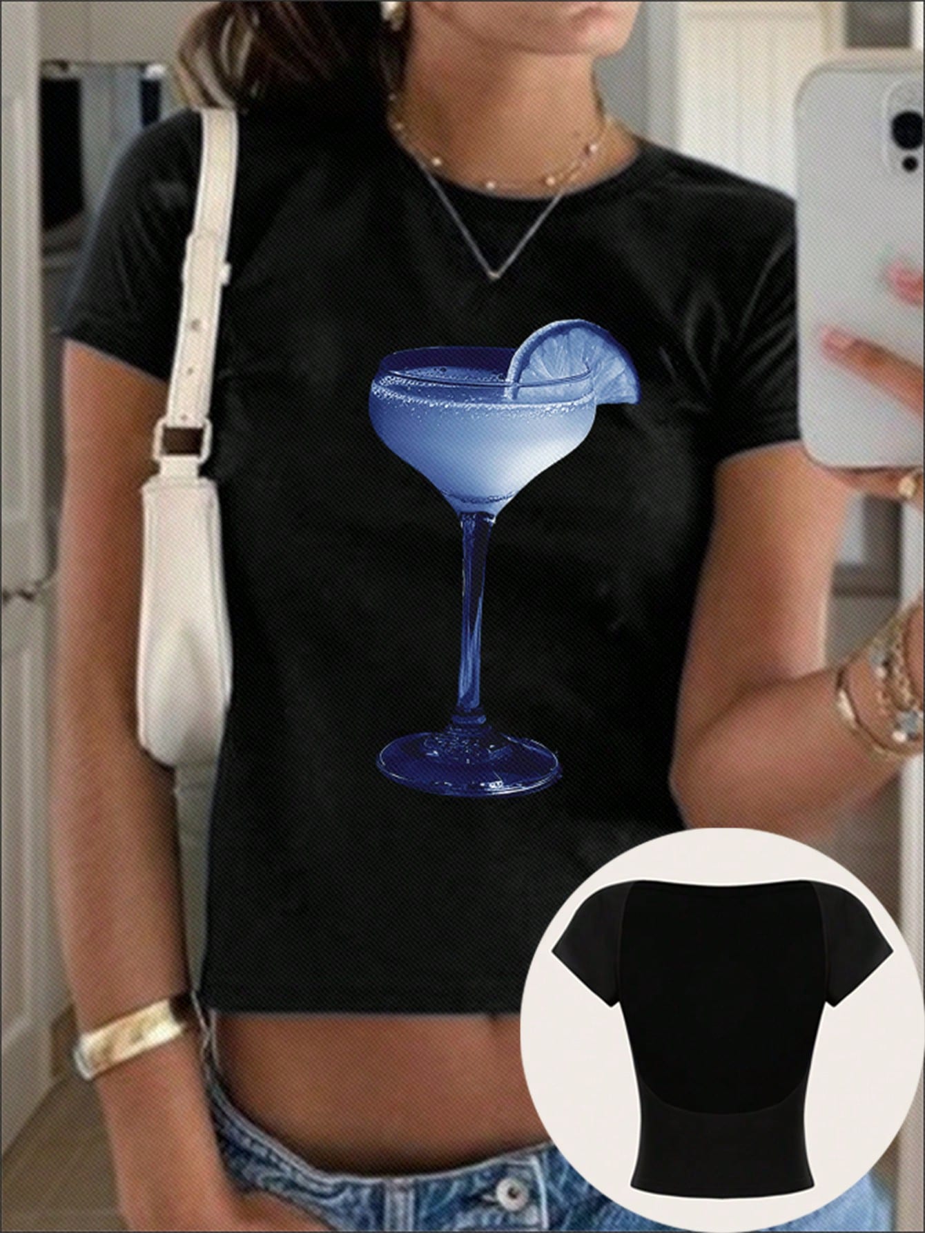 Casual And Simple Round Neck Short Sleeve Slim Fit Women T-Shirt, Suitable For Summer