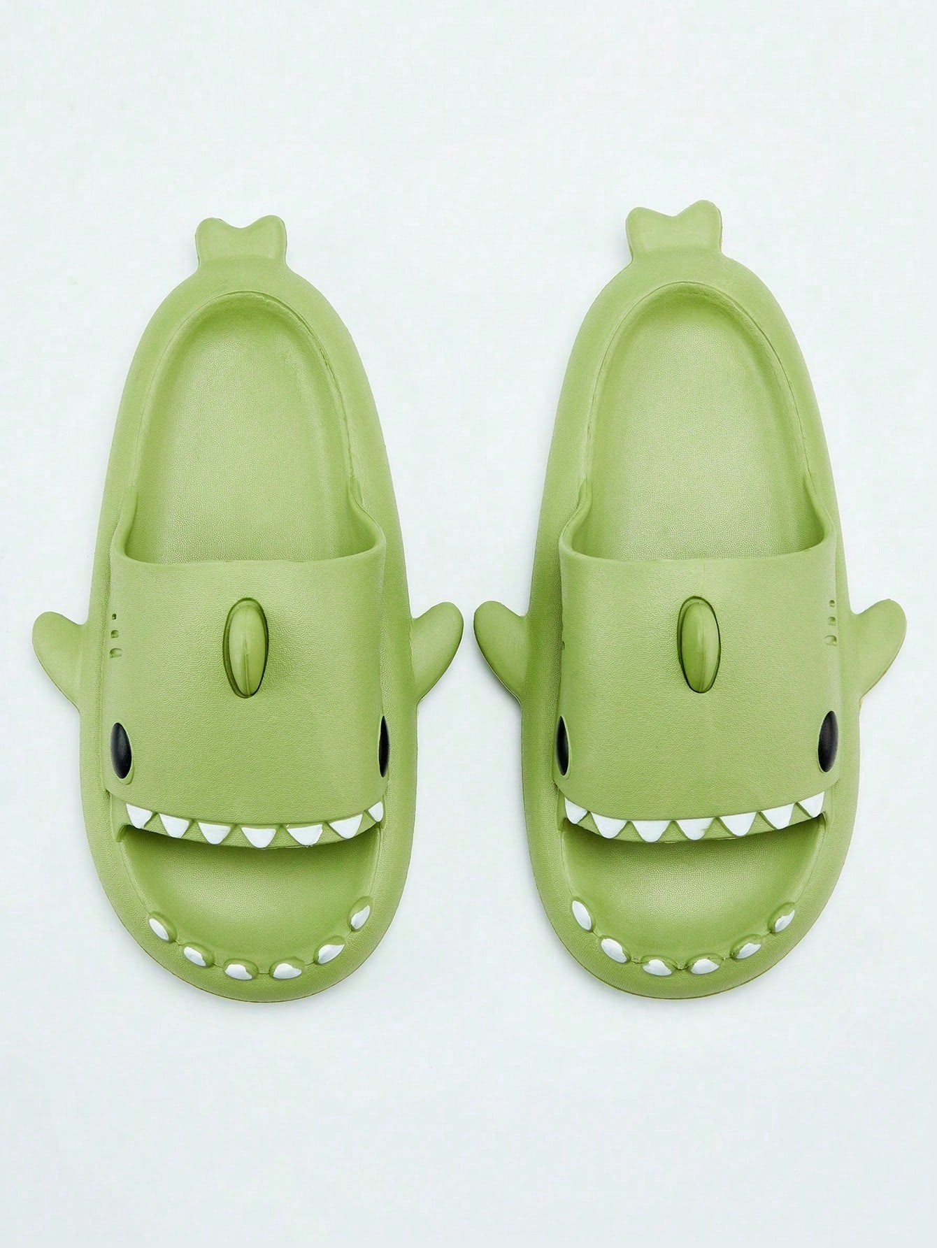 Fun Home Slippers Cute Shark Pattern Open-Toed Slippers Couples Indoor Anti-Slip Silent Women Slippers