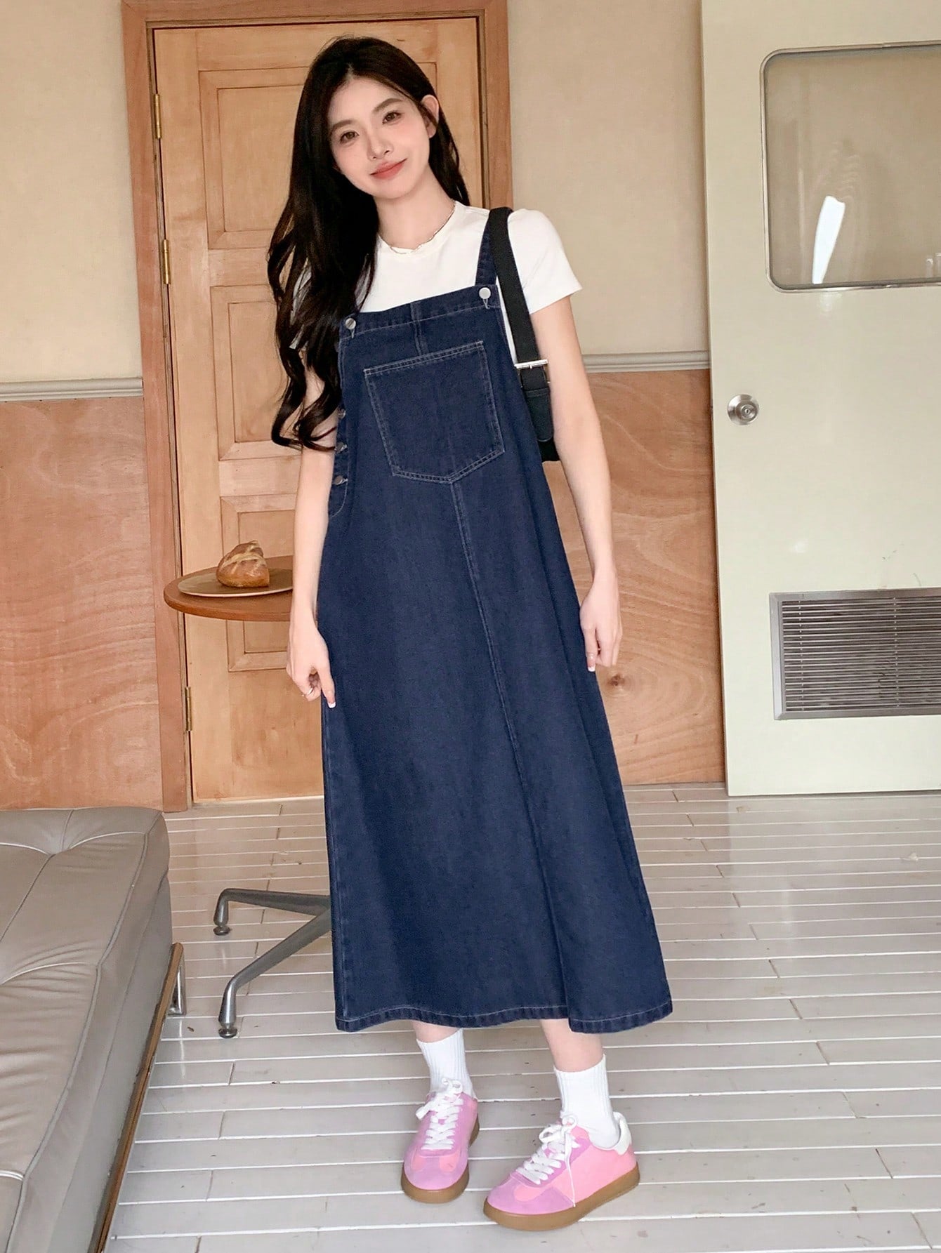 Women's Denim Overall Dress