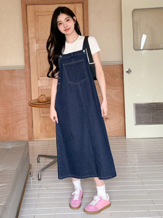 Women's Denim Overall Dress