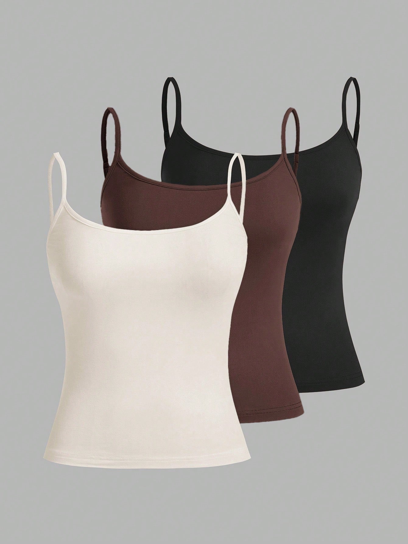 3pcs/Set Casual Slim Fit Tank Tops For Women, Summer