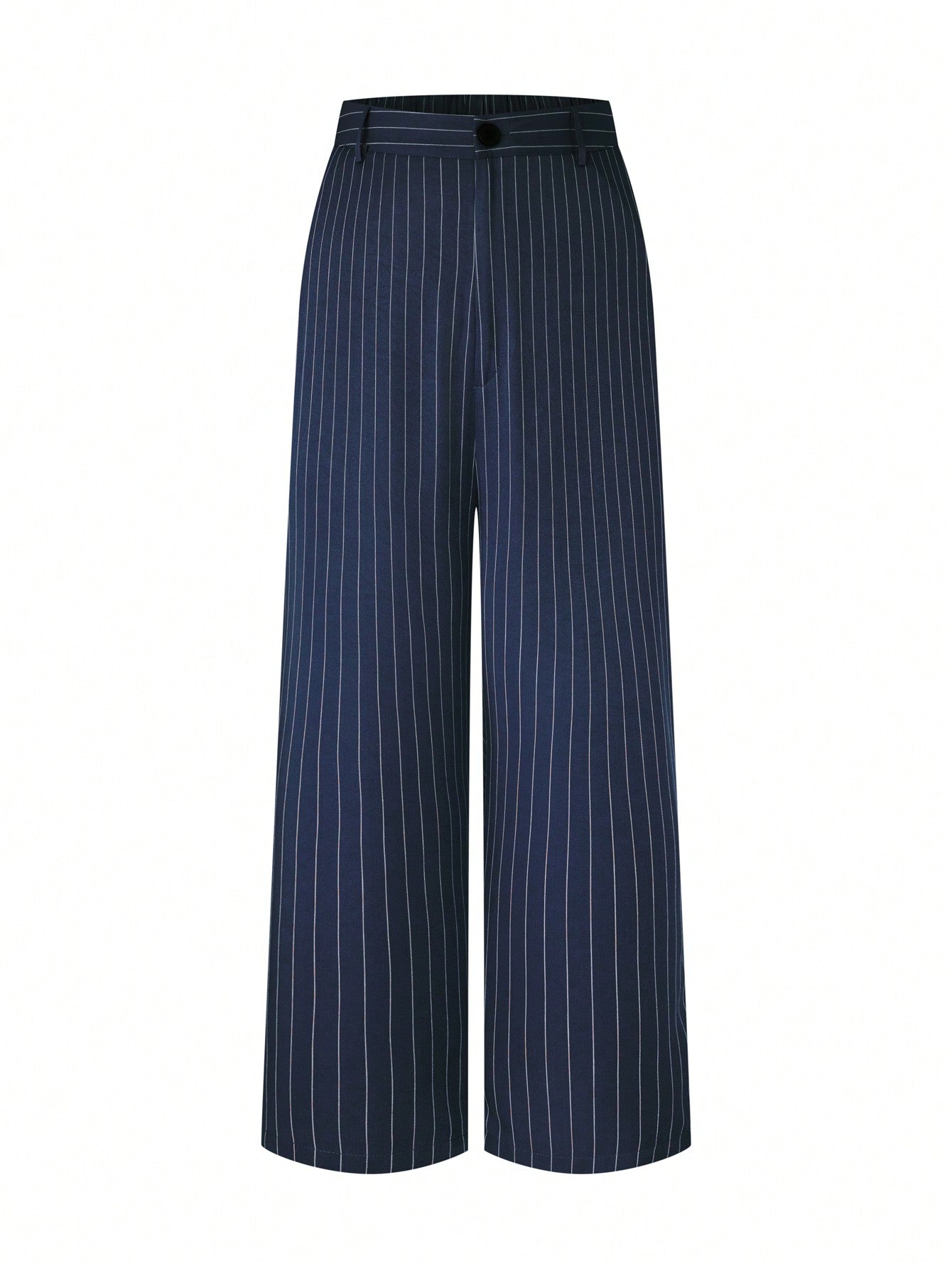 Plus Size Striped Wide Leg Suit Pants