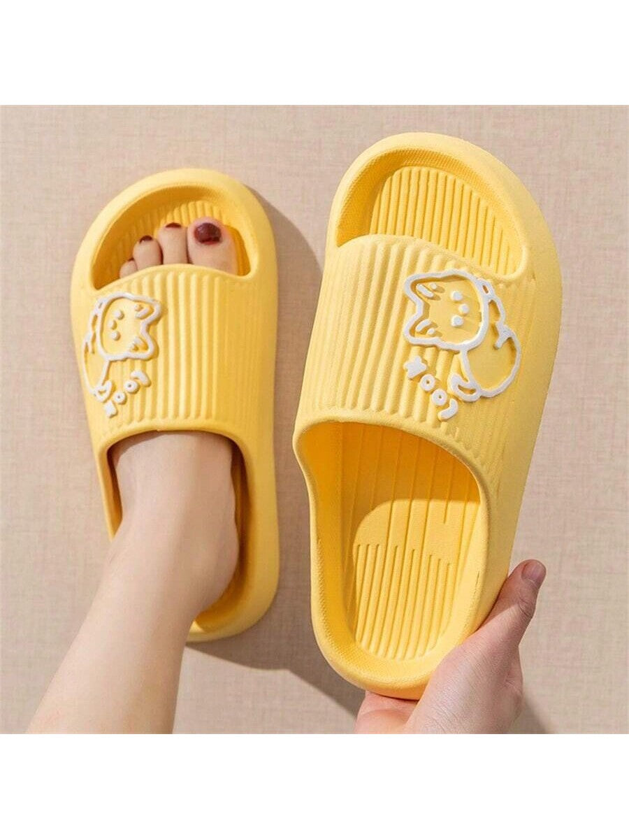 Cartoon Cat Home Comfortable Lightweight Slippers, Anti-Skid Bathroom Women's Sandals