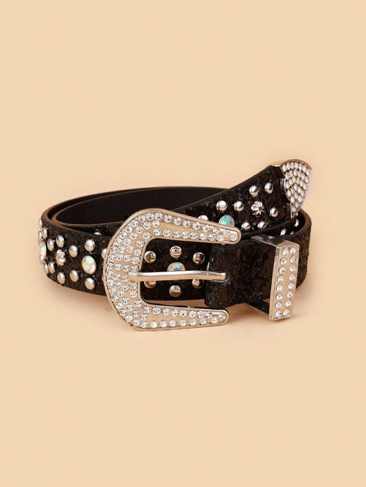 New Rainbow Rhinestone Belt For Children, Decorative Belt For Jeans Dress With Waist Design