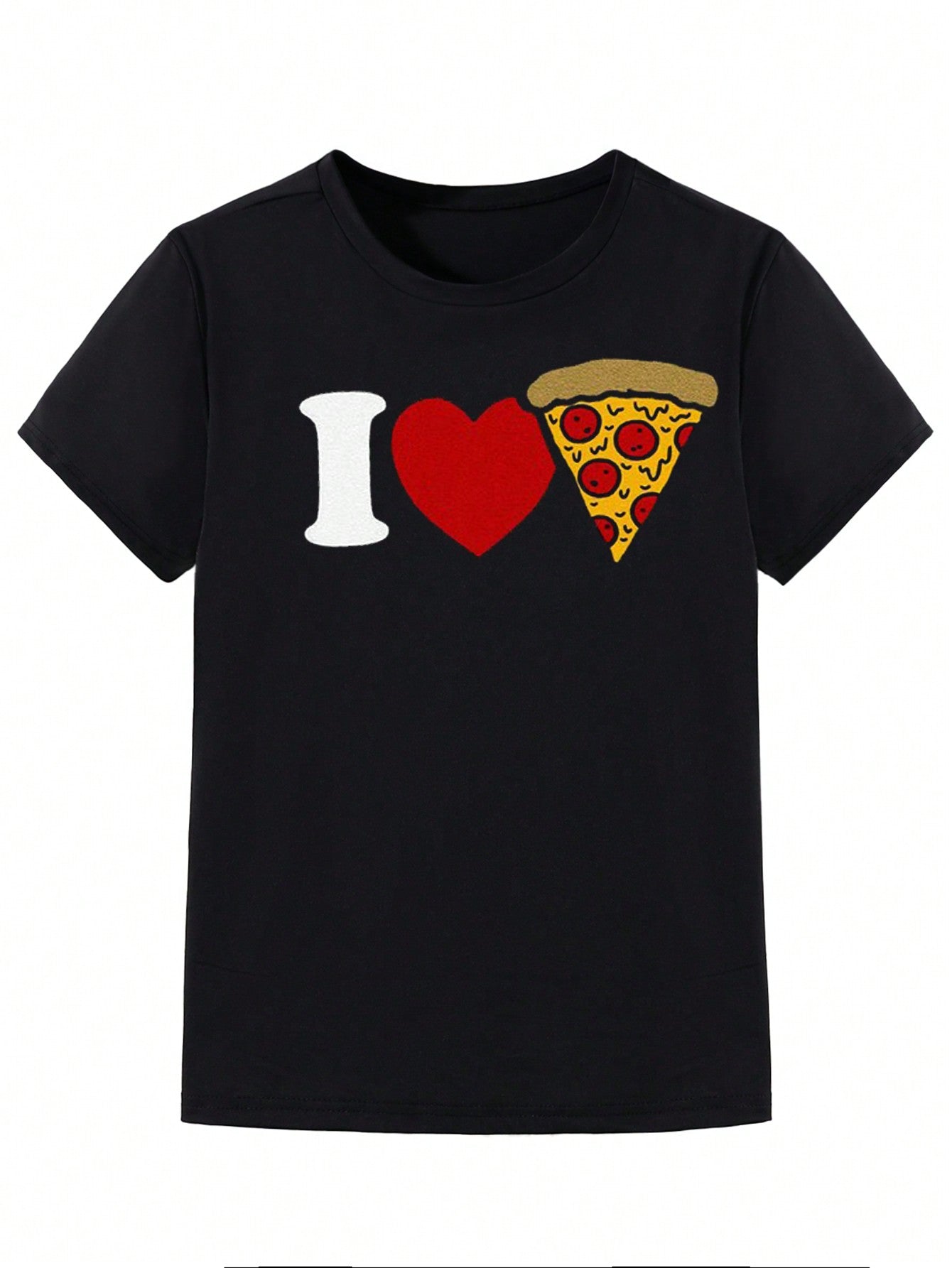 Tween Boy Dazzling Food Pattern Printed T-Shirt, Cool And Fashionable Summer Casual Round Neck Short Sleeved Top