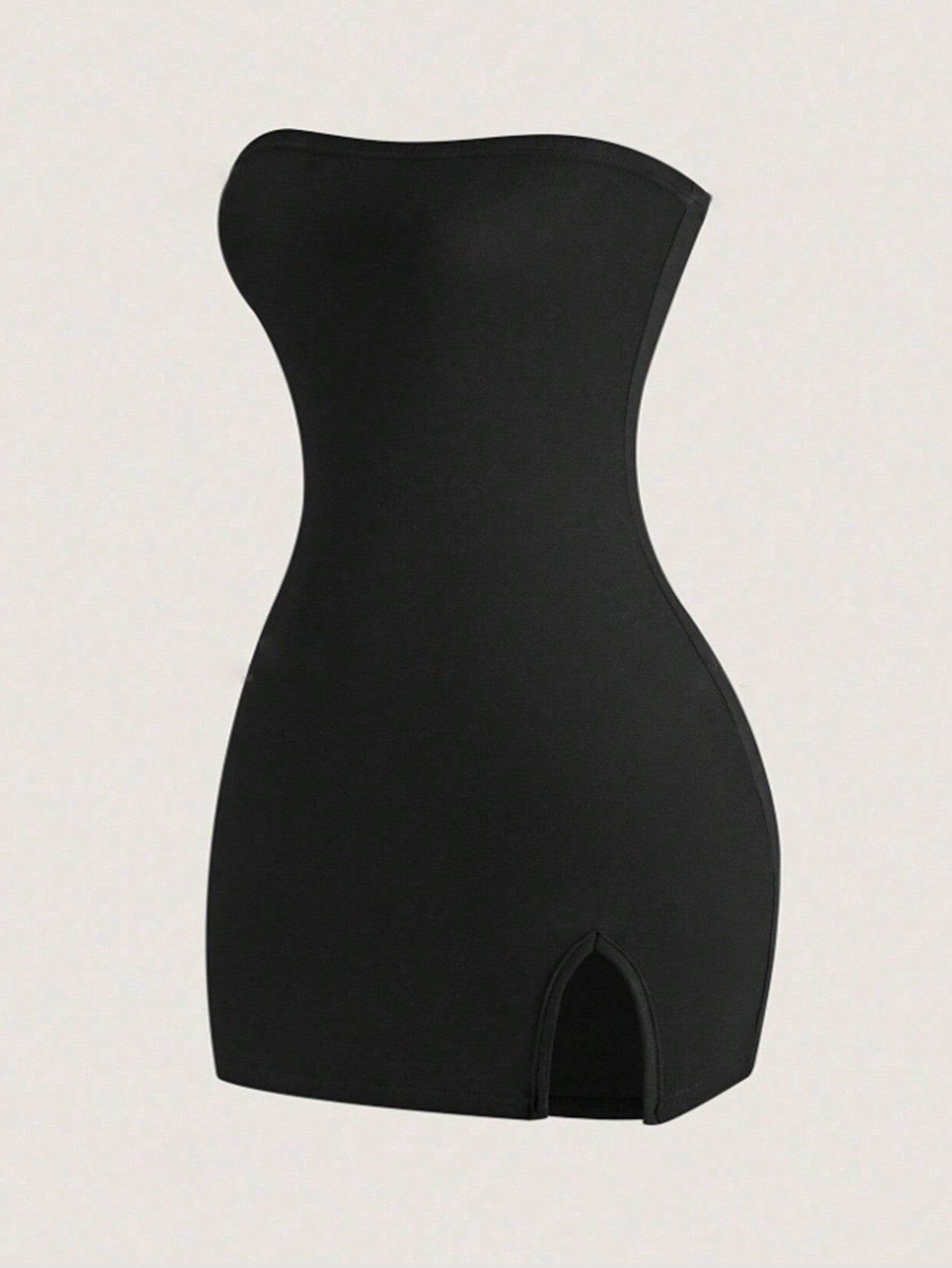 Plus Size Women's Summer Bodycon Tube Dress With Side Slit