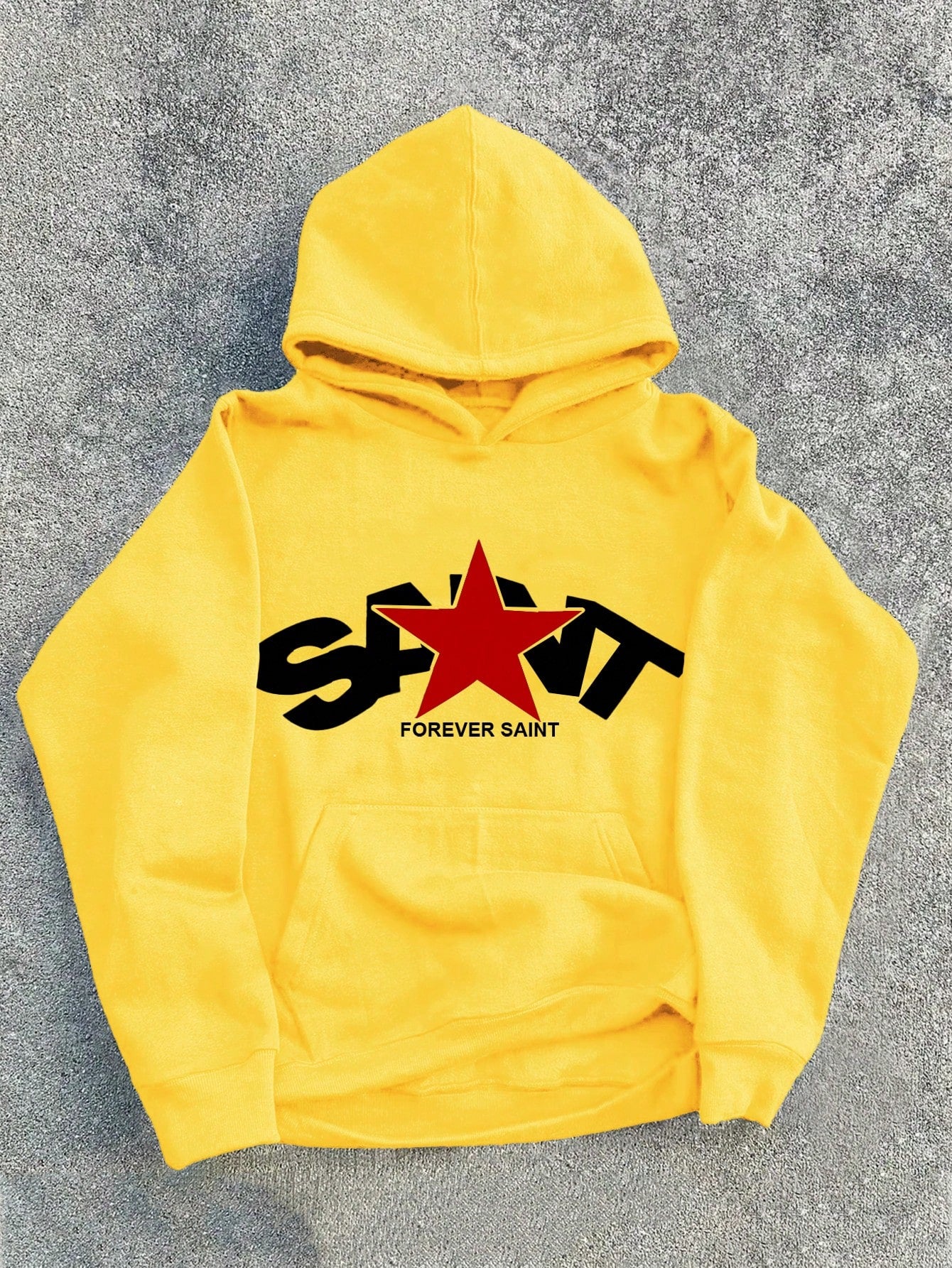 Men's Star Printed Hooded Sweatshirt For Casual Wear