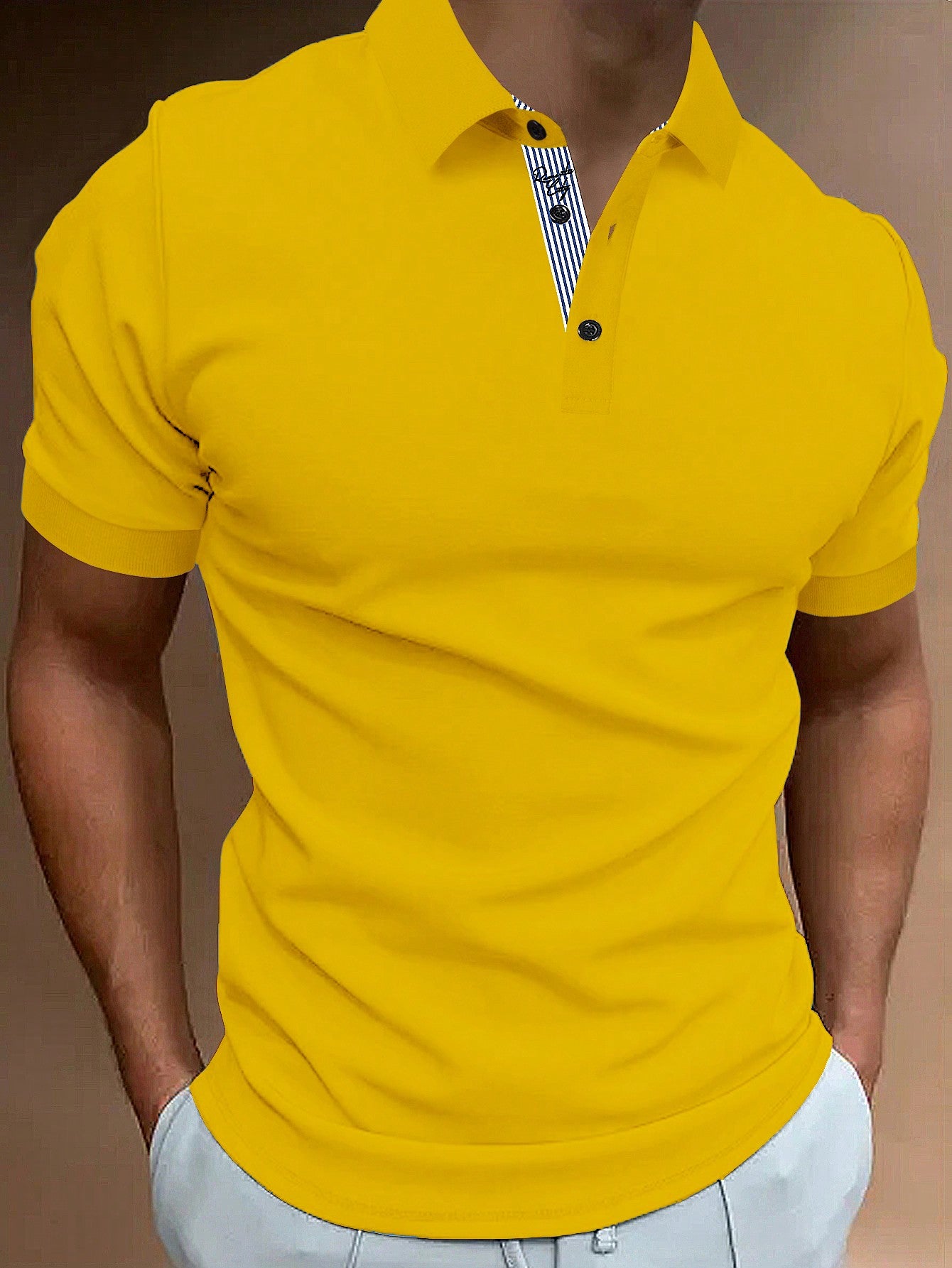 Men's Summer Casual Half-Button Short Sleeve Polo Shirt