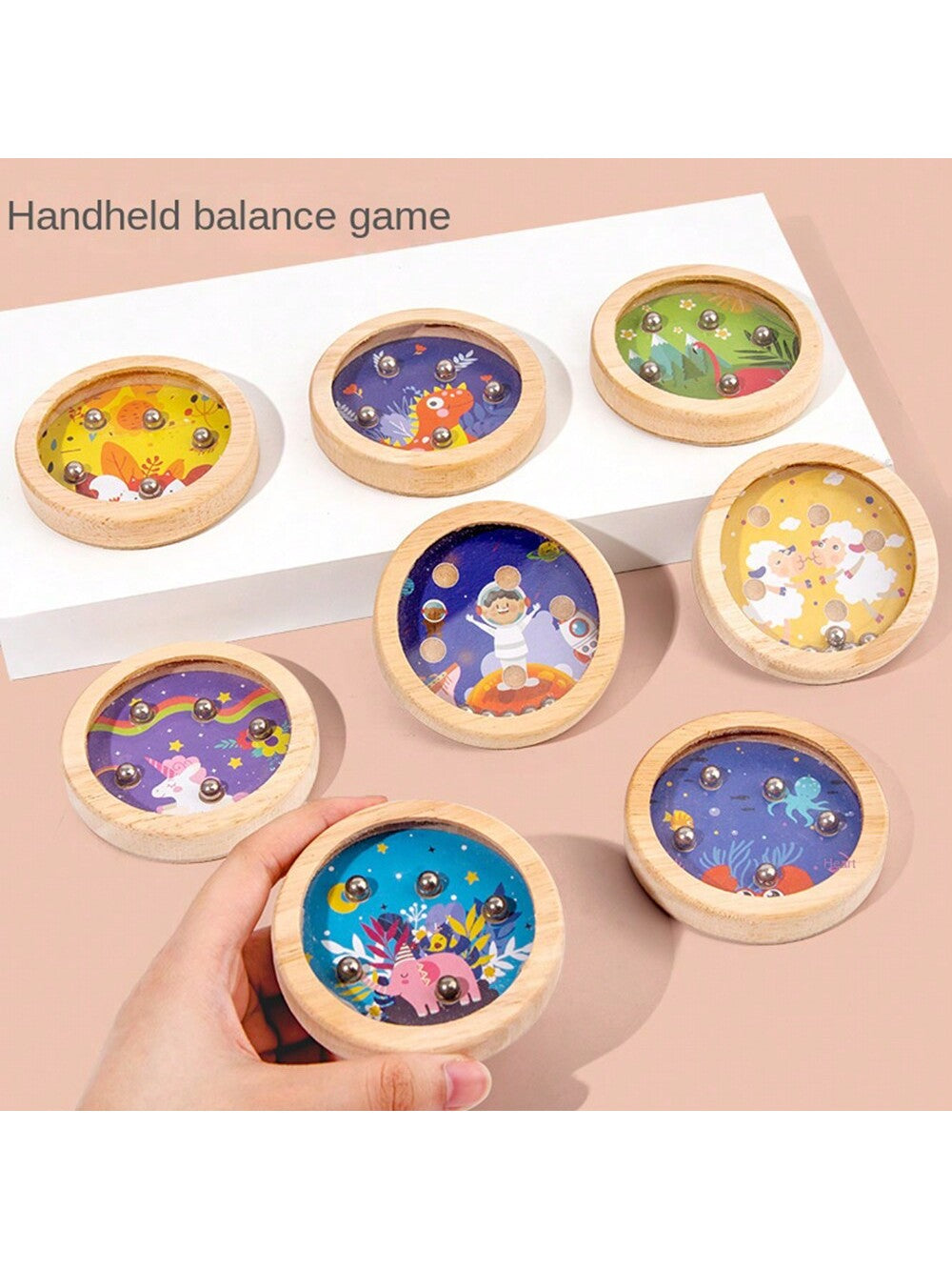 Popular Design Kids Wooden Educational Balance Game Toy Children's Balance Walking Ball Maze Toy