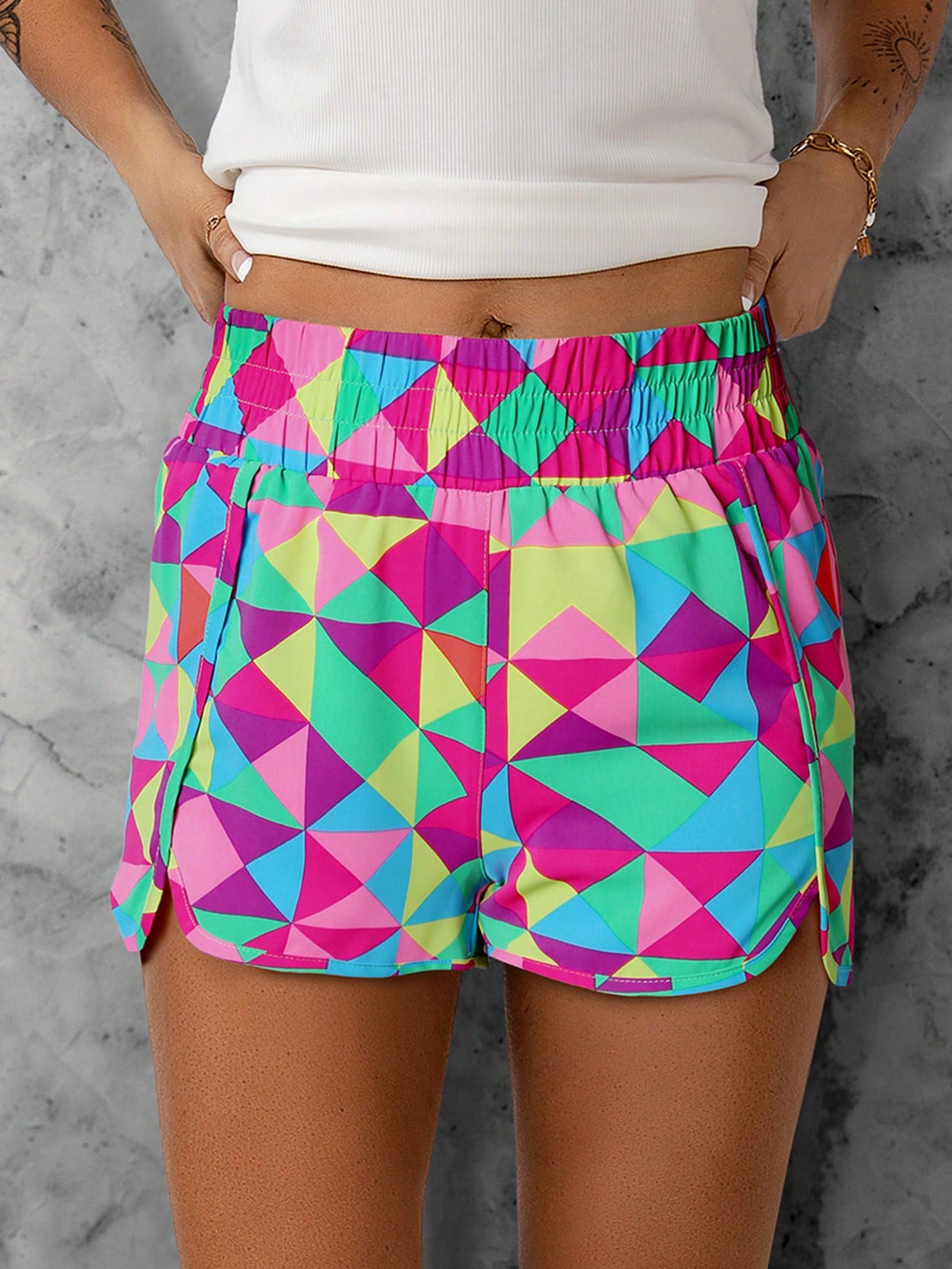 Women's All-Over Allover Print Summer Casual Shorts