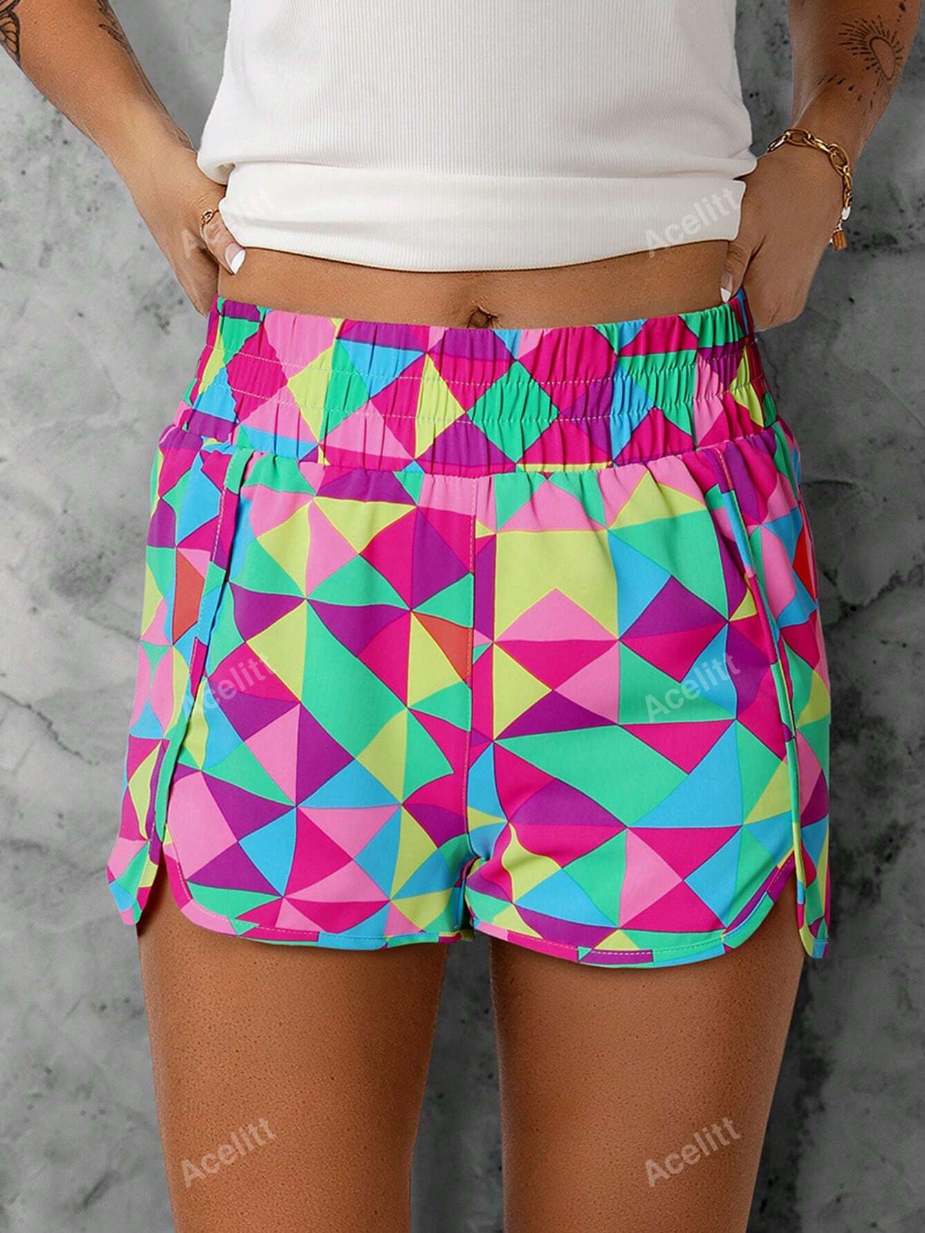 Women's All-Over Allover Print Summer Casual Shorts