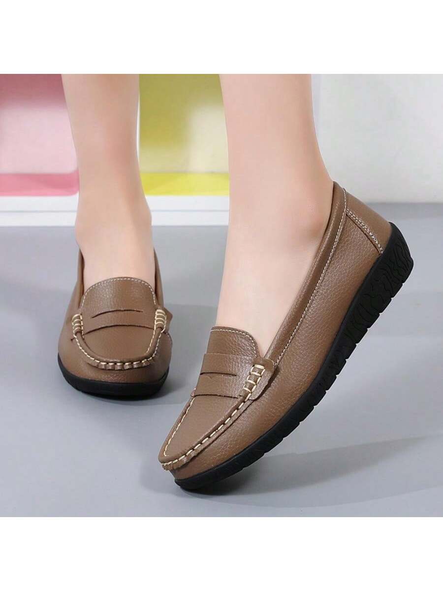 Autumn New Nurse Shoes, Casual Flat Heel Women Shoes, Driving Loafers, Mother Shoes, Tendon Bottom