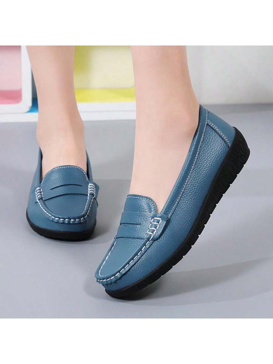 Autumn New Nurse Shoes, Casual Flat Heel Women Shoes, Driving Loafers, Mother Shoes, Tendon Bottom