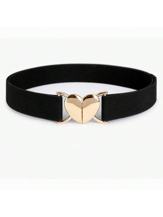 1 Set Elastic Heart-Shaped Belt For Children - Girls Waist Belt