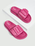 Cuccoo Women'S Fashionable Thick-Soled Pink Sandals With Large Buckle For Summer Halloween