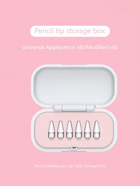 1pc Replacement Pencil Tip Storage Box Compatible With Apple First & Second Generation, Capacitive Pencil Tip Cover Accessory Box With Original Pencil Tips