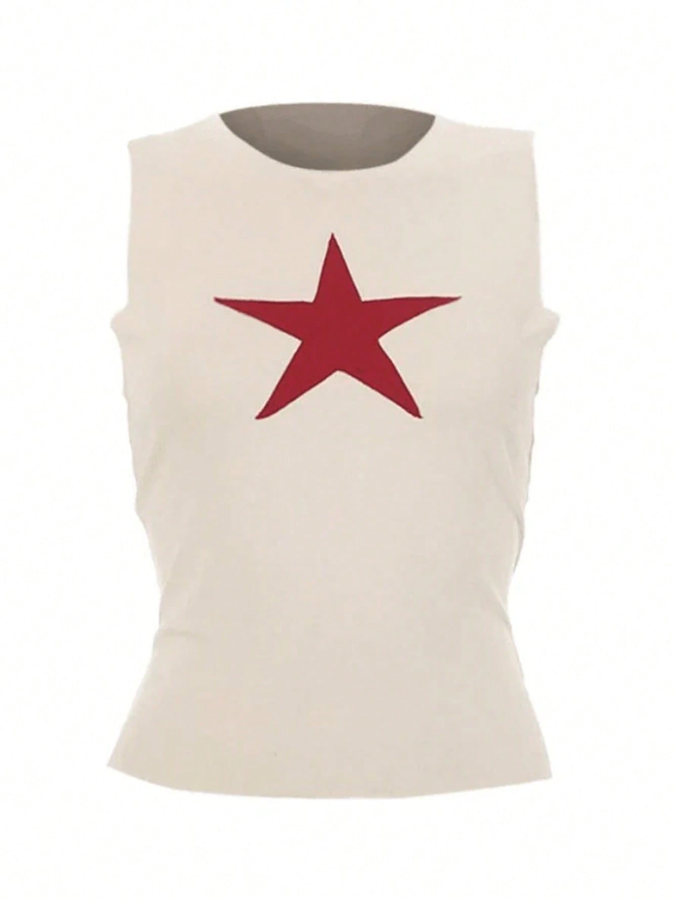 Women Star Printed Casual Everyday Spring And Summer Tank Top