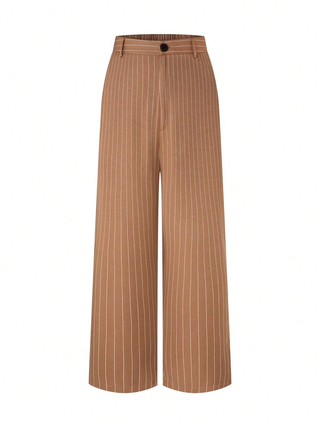 Plus Size Striped Wide Leg Suit Pants