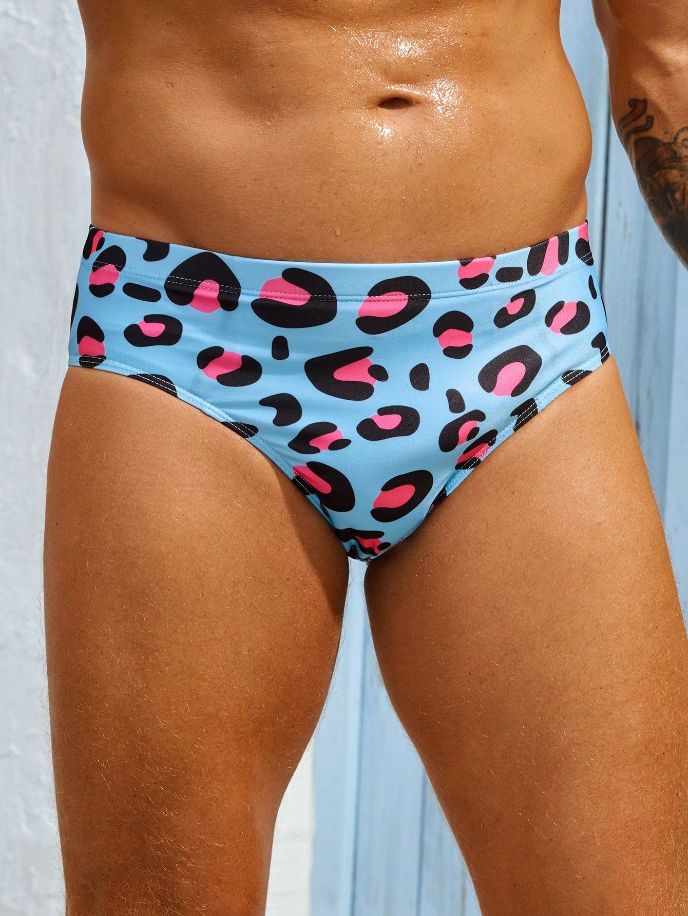 Men's Leopard Print Swim Trunks