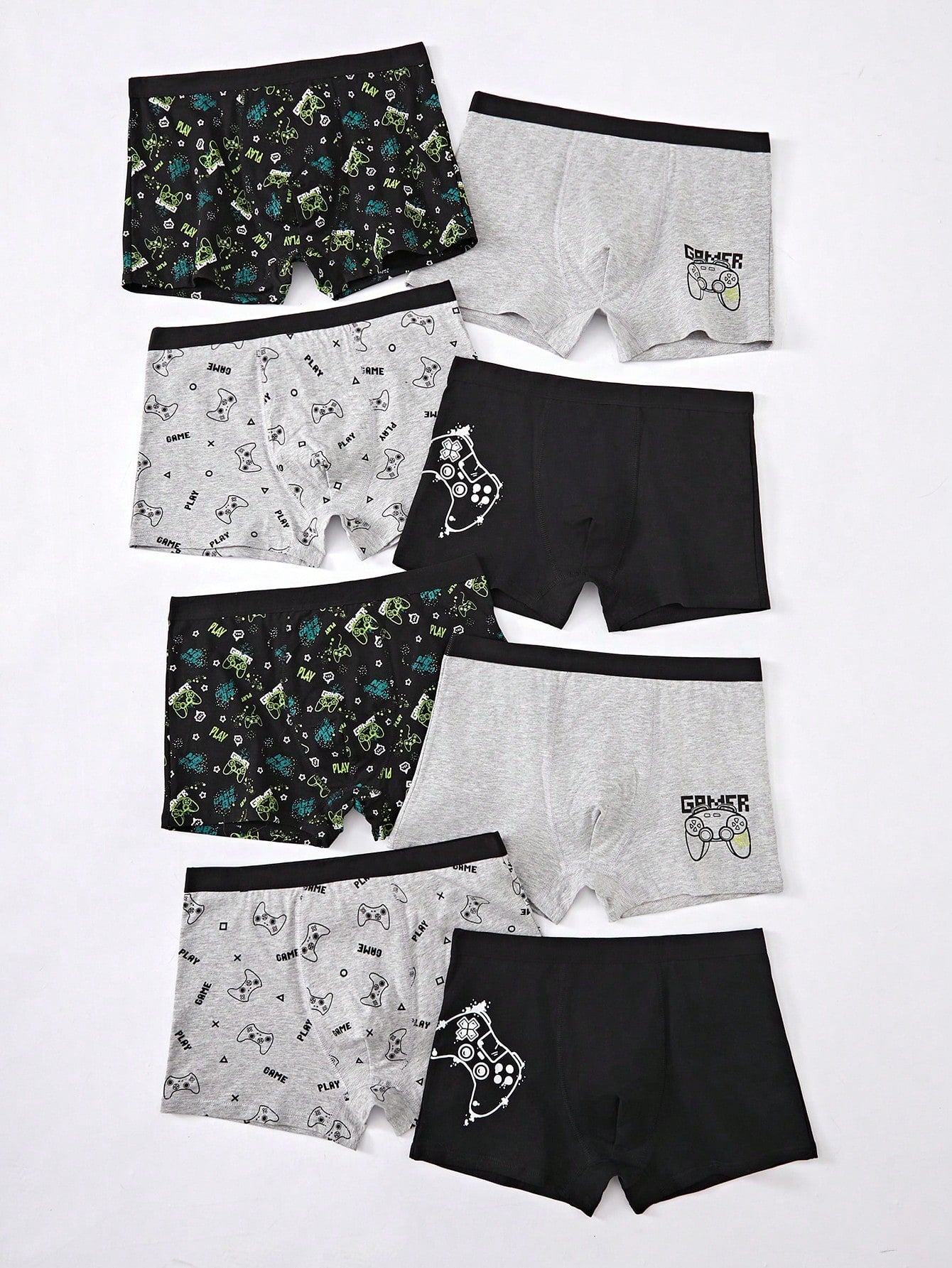 Teen Boy 8pcs/Set Comfortable Video Game Printed Underwear