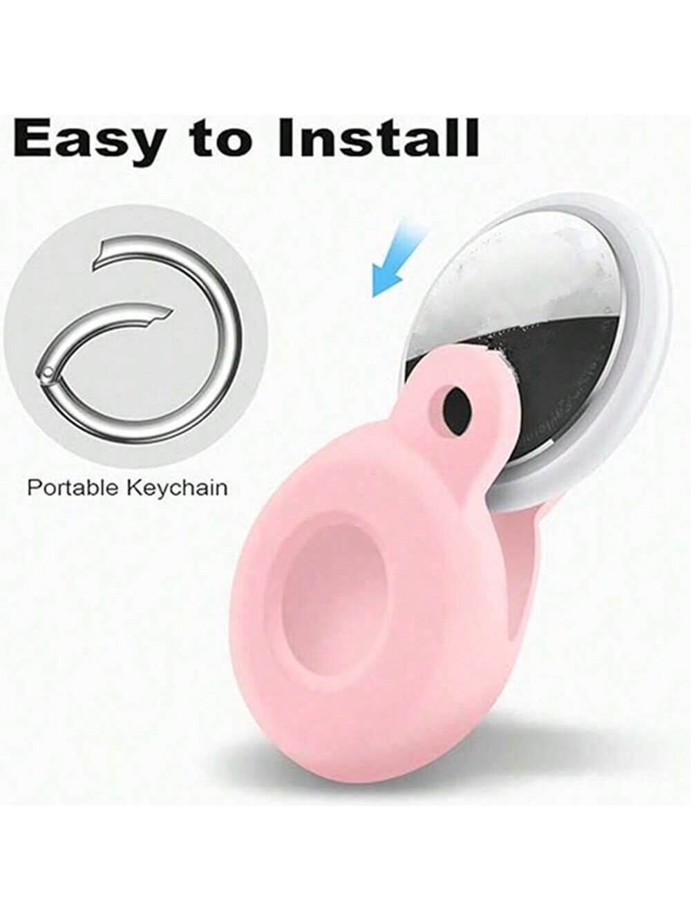 Full Coverage Spring Clip Protective Cover Compatible With Apple Airtags Tracker