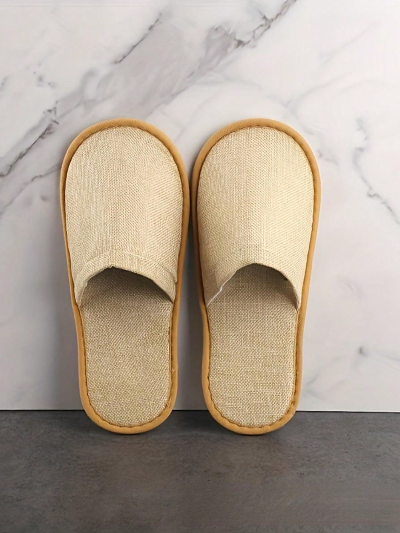 Hotel Disposable Linen Slippers, Guesthouse And Home Room Disposable Slippers