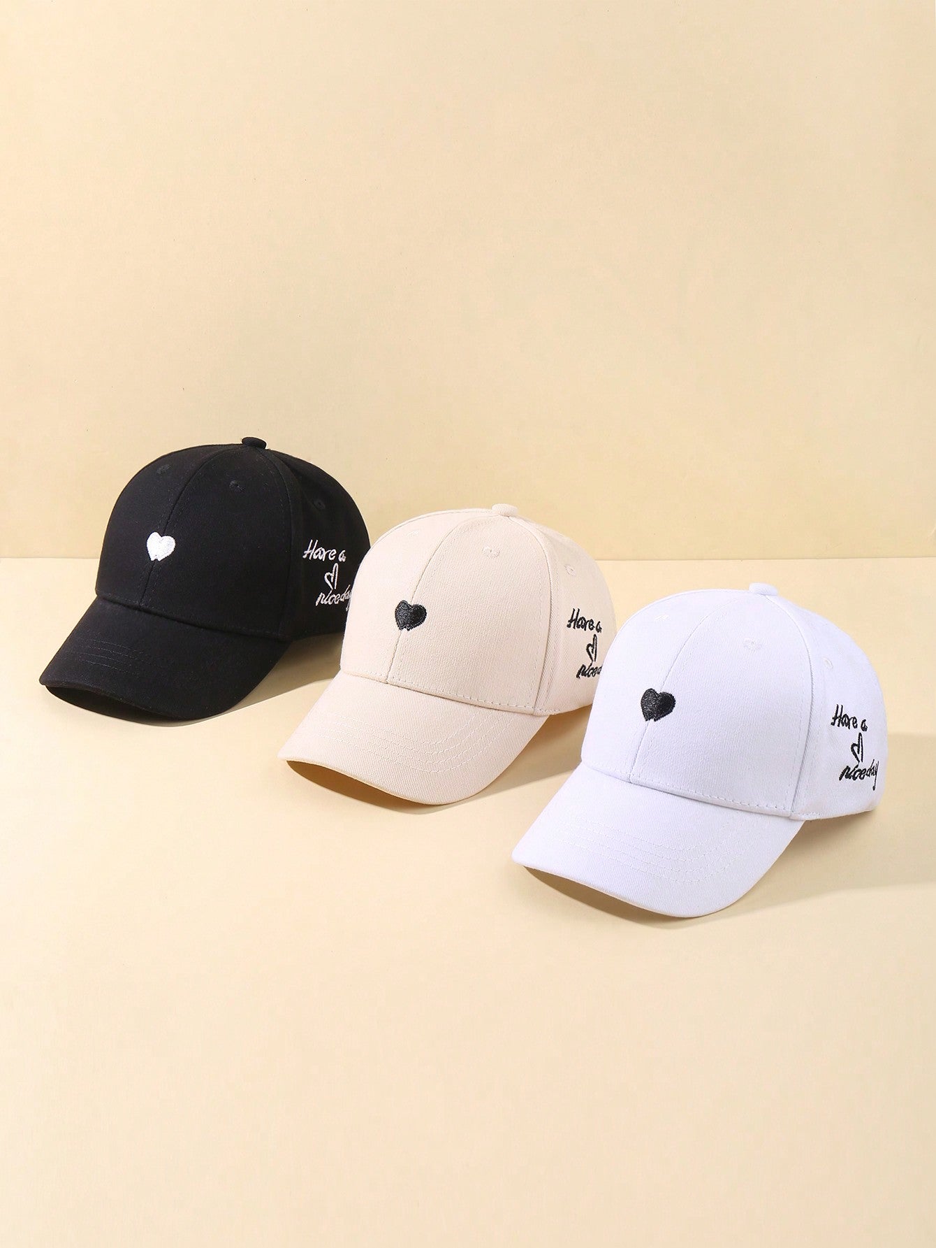 3pcs Baby Baseball Cap, Solid Color Embroidered Sun Protection Hat, Suitable For Daily Wear And Outdoor Activities, Visor Cap