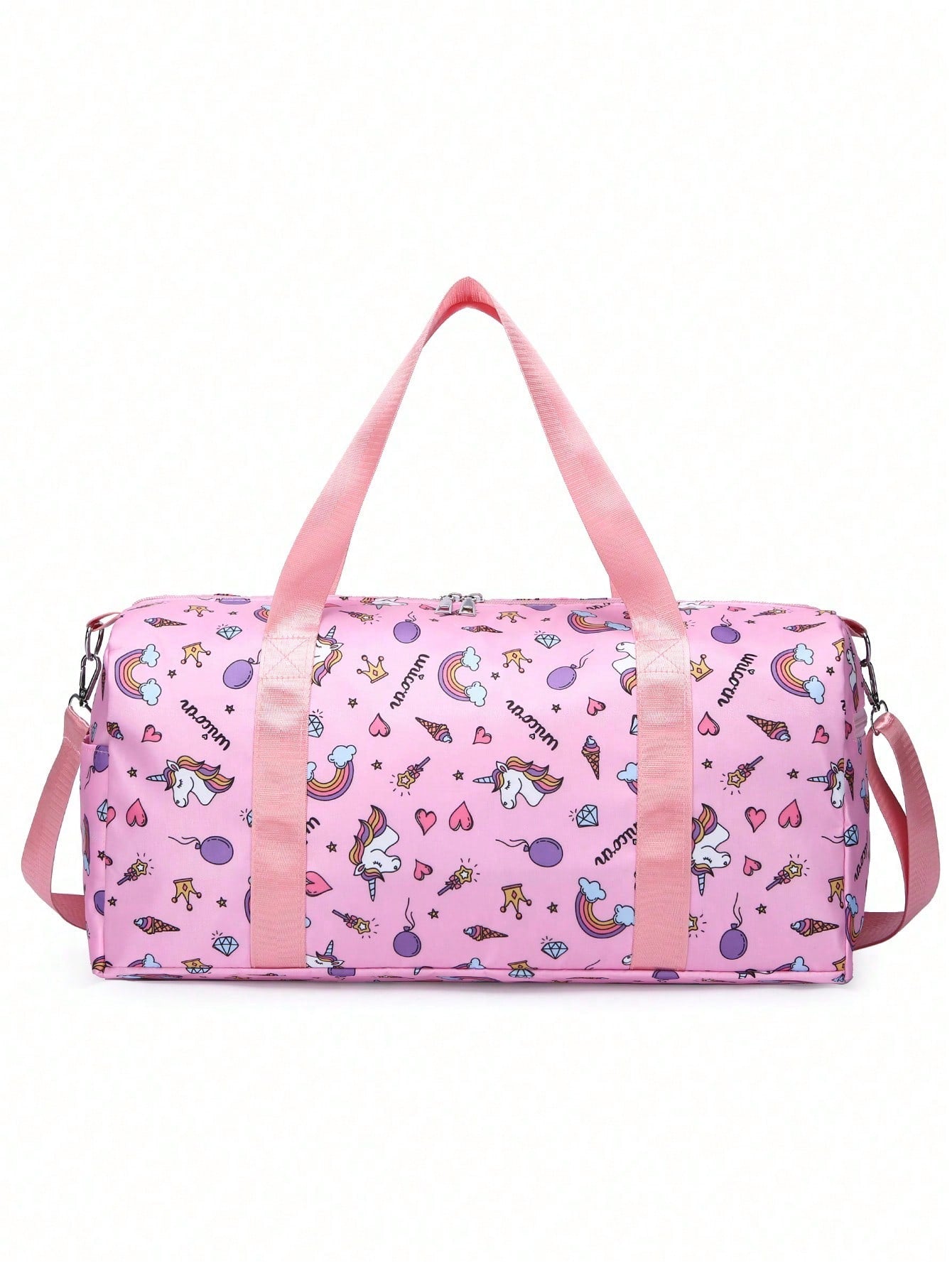 1pc Unisex Cartoon Dinosaur Design Casual Travel Bag With Large Capacity For Yoga, Swimming, Fitness, Gym, Dry Wet Separated Training, Sports Handbag