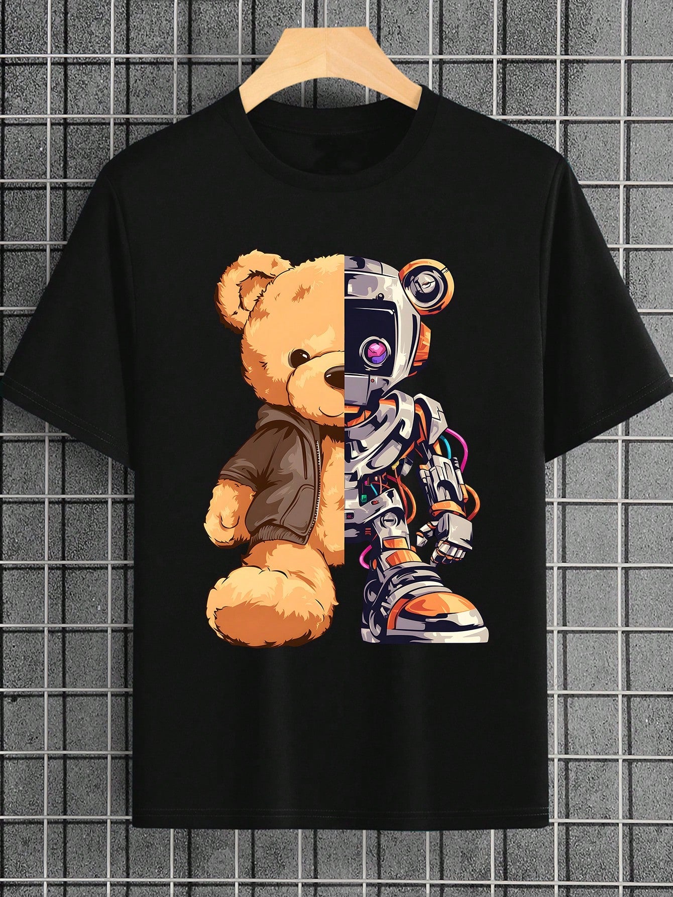 Tween Boy Summer Casual Short Sleeve T-Shirt For With Bear Print