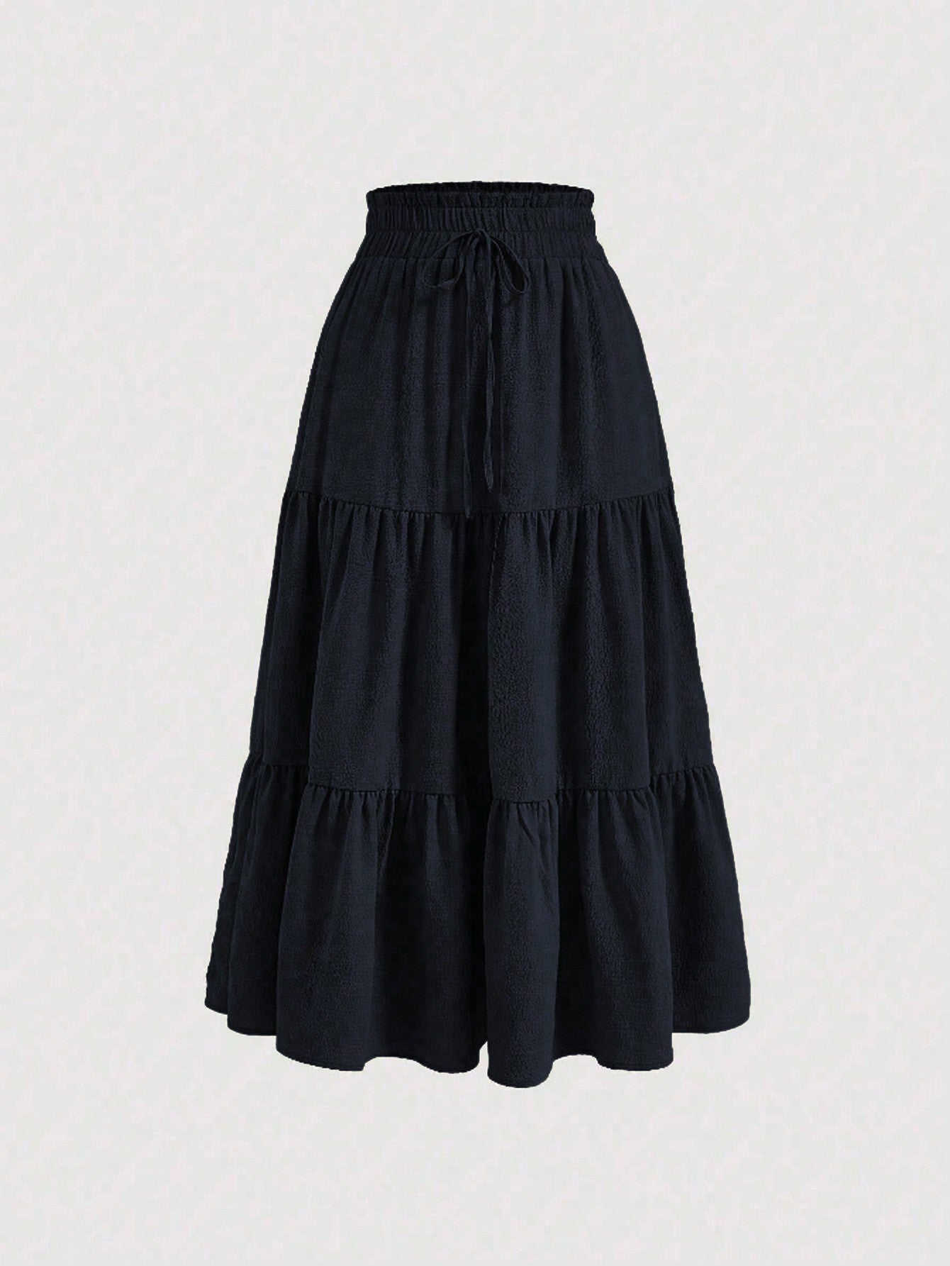 Mulvari Plus Tie Waist Ruffle Hem Skirt