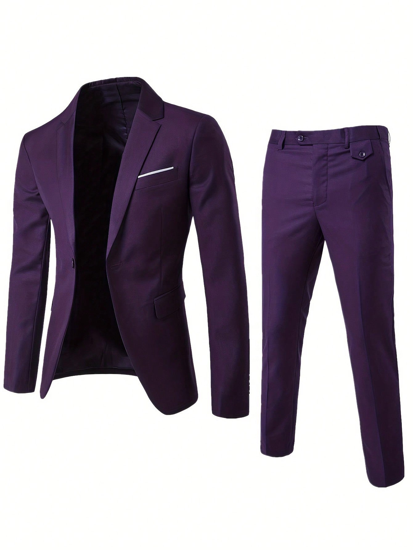 Men's Lapel Collar Business Suit Set For All Seasons