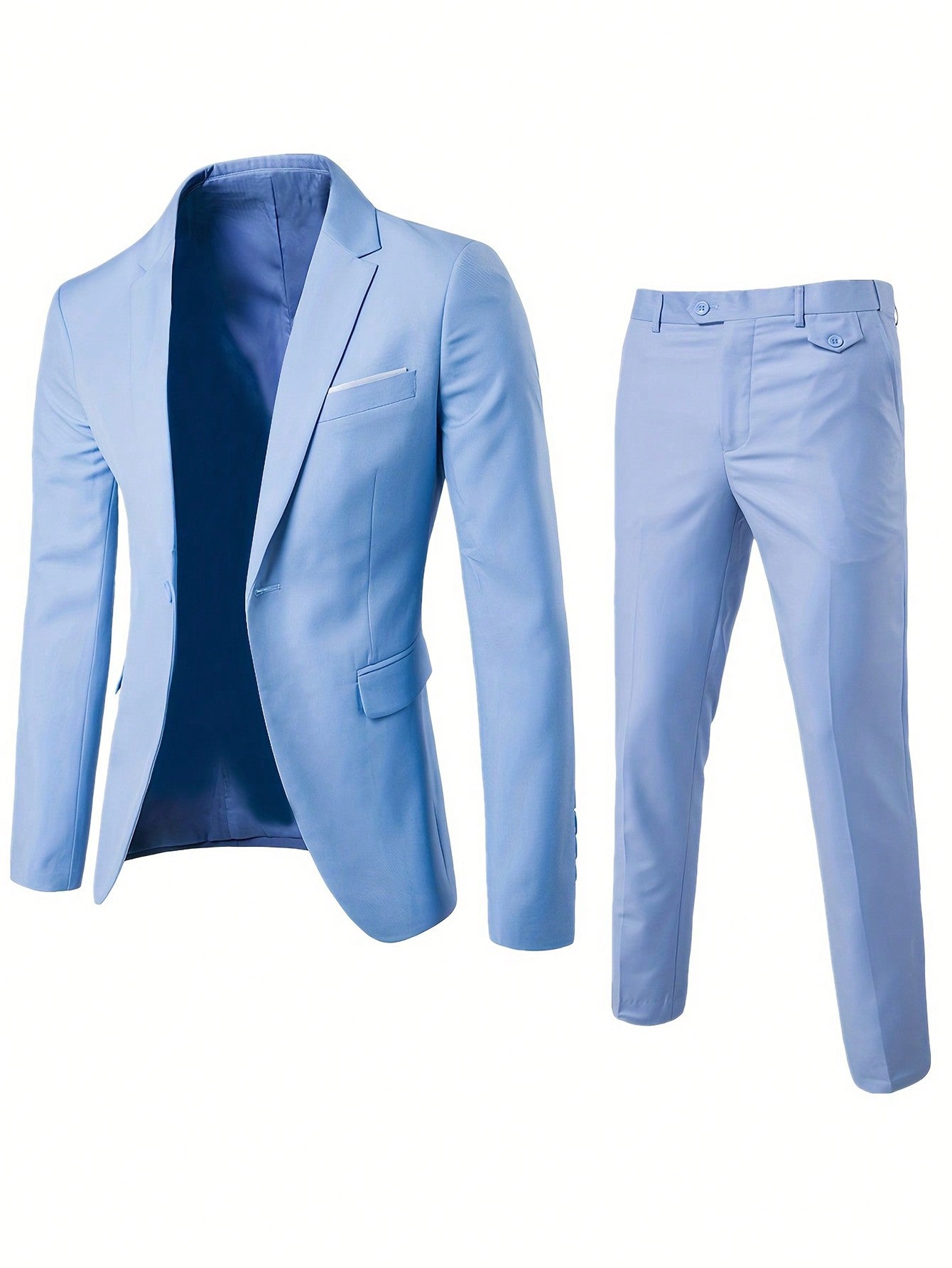 Men's Lapel Collar Business Suit Set For All Seasons