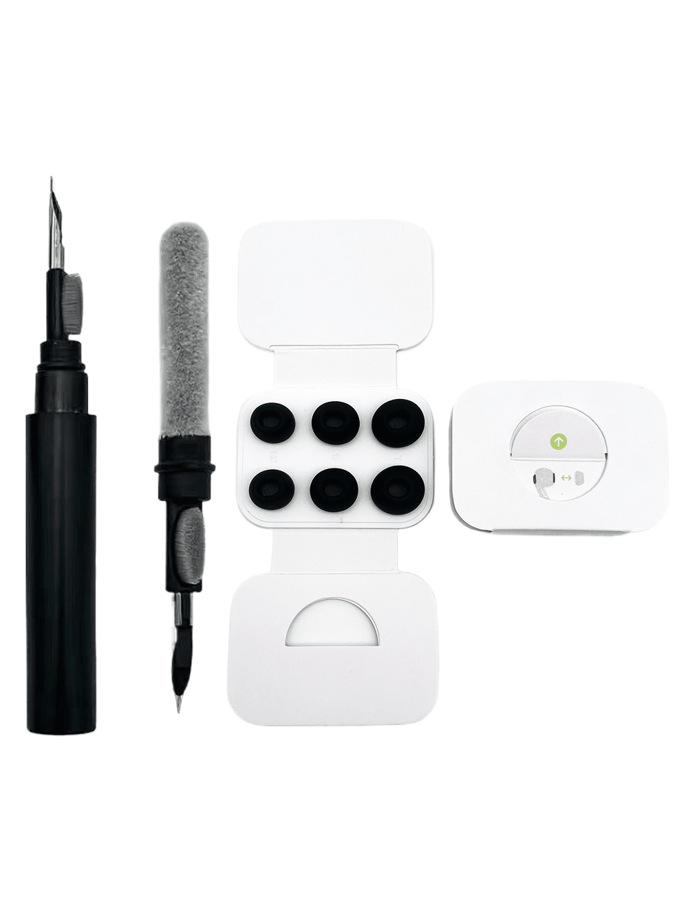 [1 Cleaner Pen And  3-Pairs Ear Tips]  Replacement Ear Tips With Noise Reduction Hole For AirPods Pro And AirPods Pro 2nd Generation , 3-In-1 Cleaner Kit For AirPods 1 2 3 Pro/Pro 2, Silicone Ear Tips For AirPods Pro (XS/S/L)