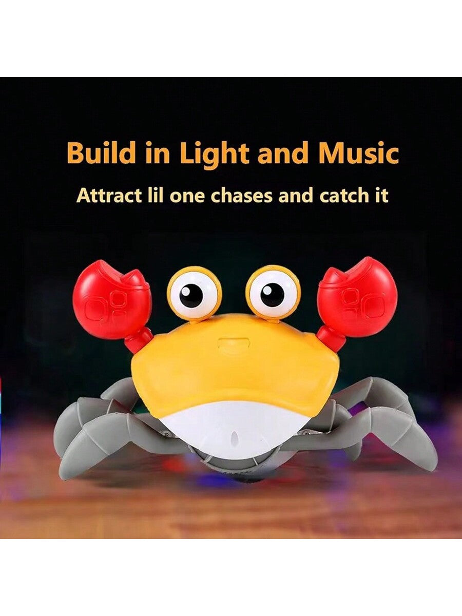 One Baby Toy - Crawling Crab Baby Toy - Baby Prone Time Toy - Sensory Crawling Crab Toy - Suitable For Baby Crawling Learning - Toddler Music Crawling Toy