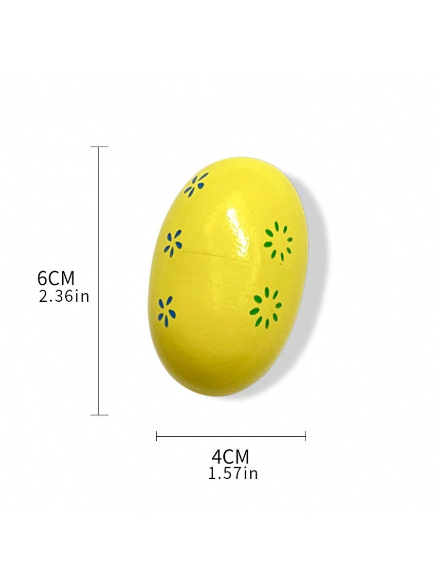 Wooden Orff Percussion Sand Egg Children Colorful Sensory Toy For Early Education Musical Instrument For Boys And Girls