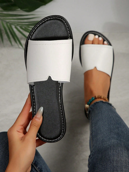 Women Casual Flat Open Toe Anti-Slip Slippers For Outdoor Beach