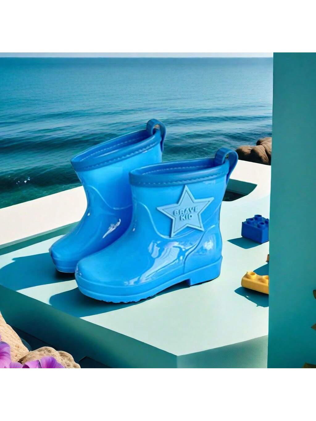 2024 Kids Rain Shoes, Boys And Girls Lightweight PVC Waterproof Rain Boots Students Cute Water Shoes (Two Randomly Distributed Shoe Soles)